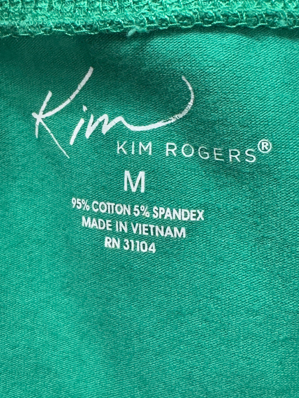 Vibrant Kim Rogers Green Tank Top (Size M)