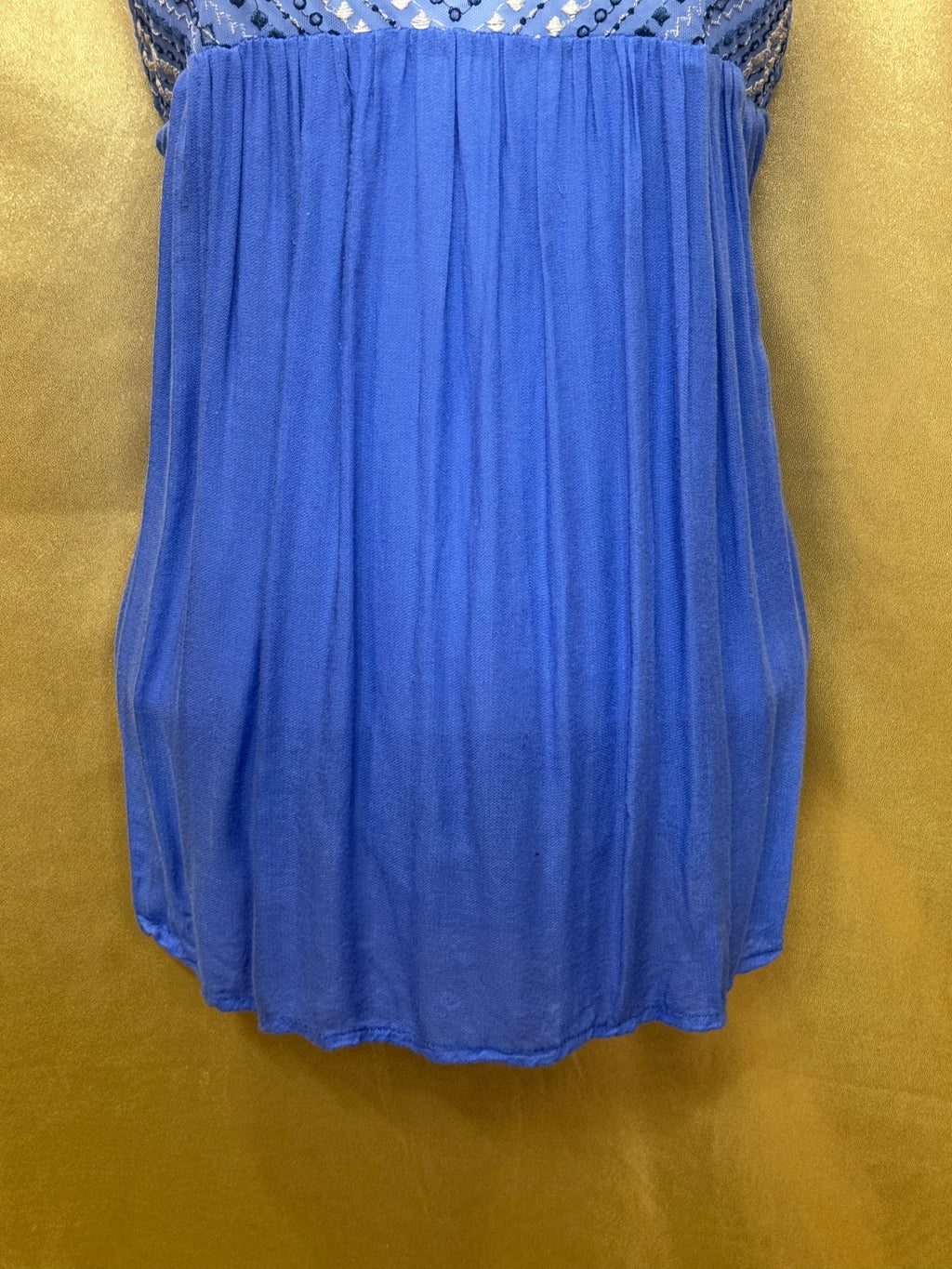 Aéropostale Blue Embroidered Babydoll Tank Top Size M