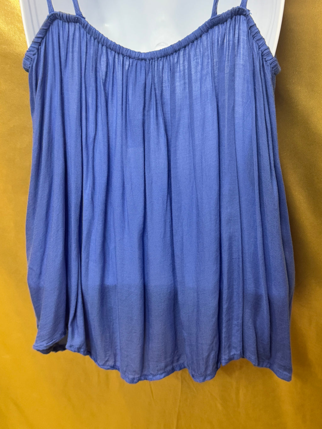Aéropostale Blue Embroidered Babydoll Tank Top Size M