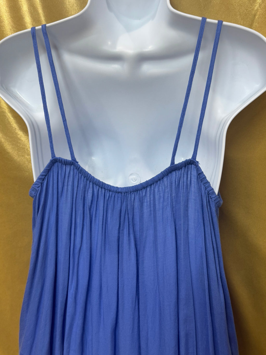 Aéropostale Blue Embroidered Babydoll Tank Top Size M