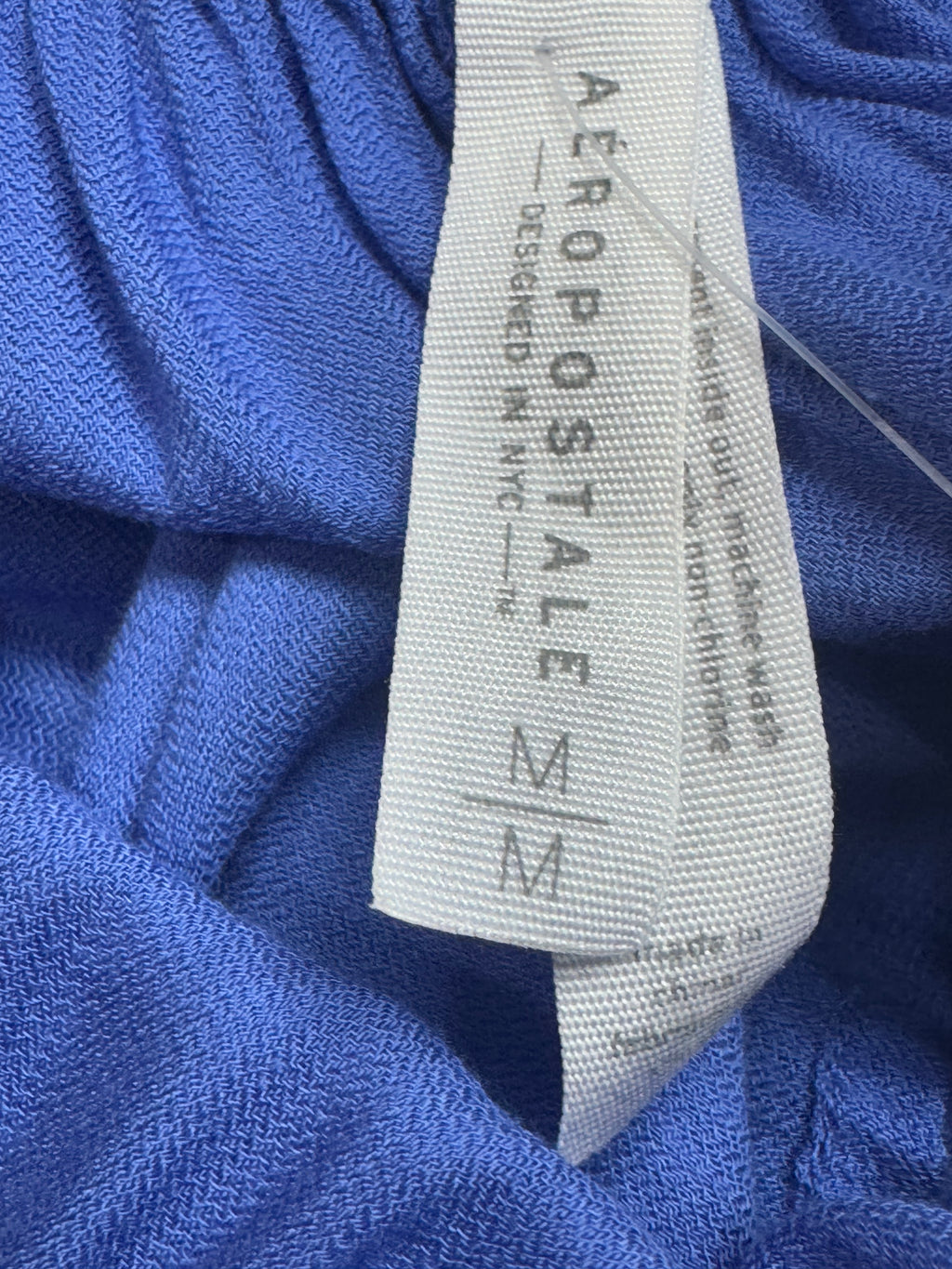 Aéropostale Blue Embroidered Babydoll Tank Top Size M