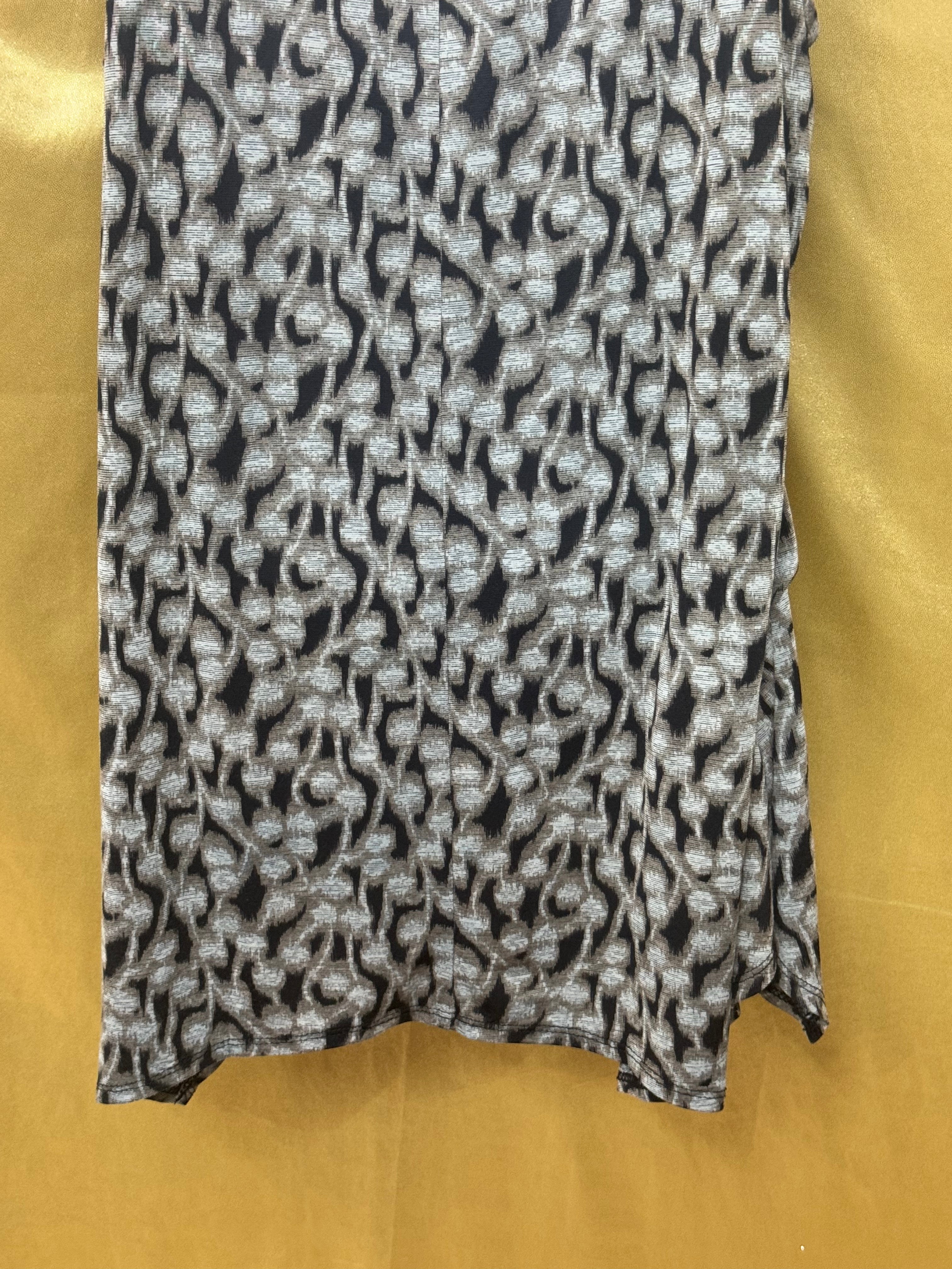 Vintage SUZIE Abstract Print Contrast V-Neck Tank Top - Size Medium