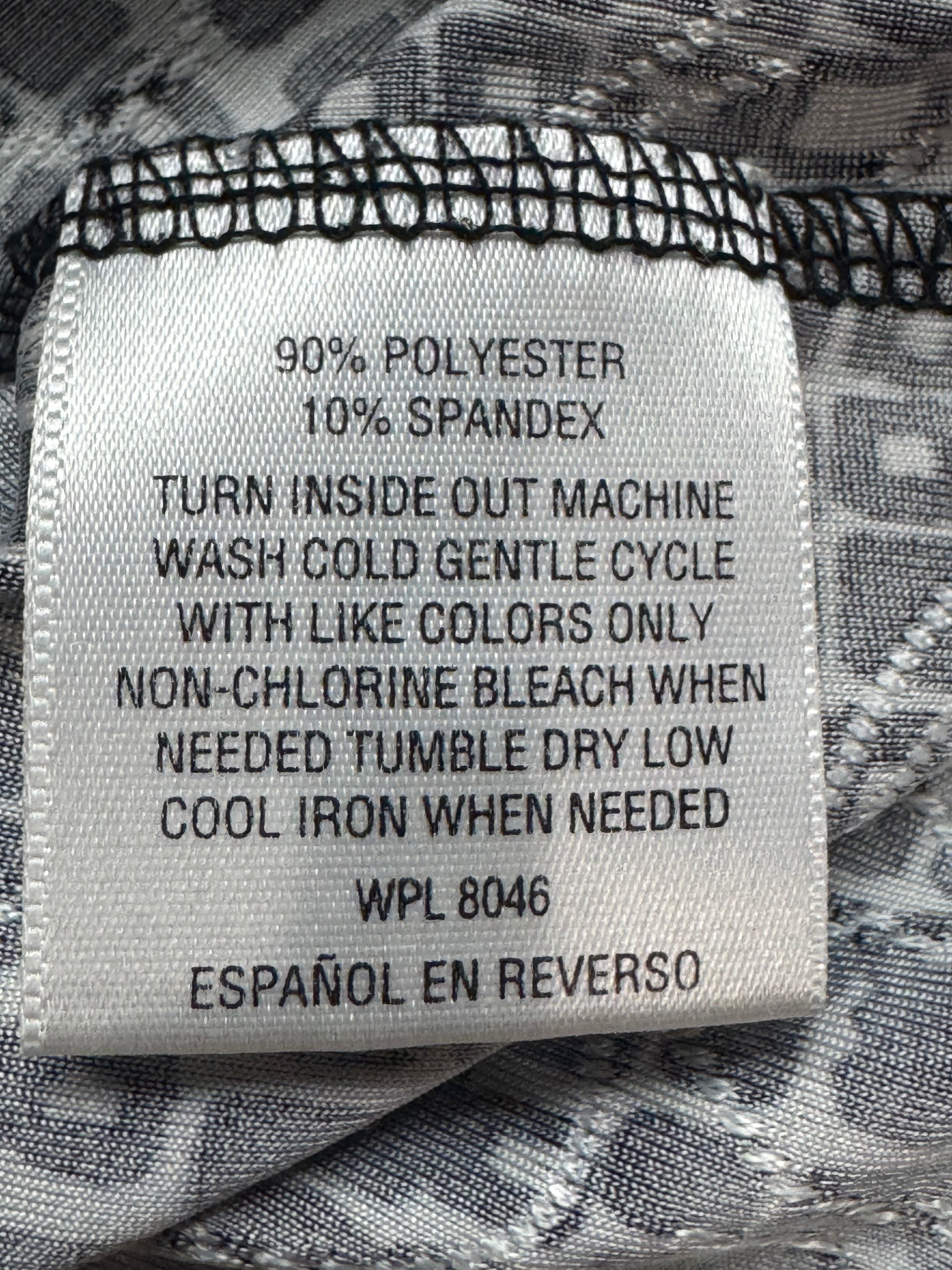 JM Collection Geometric Square Print Sleeveless Scoop Neck Top — Size Small