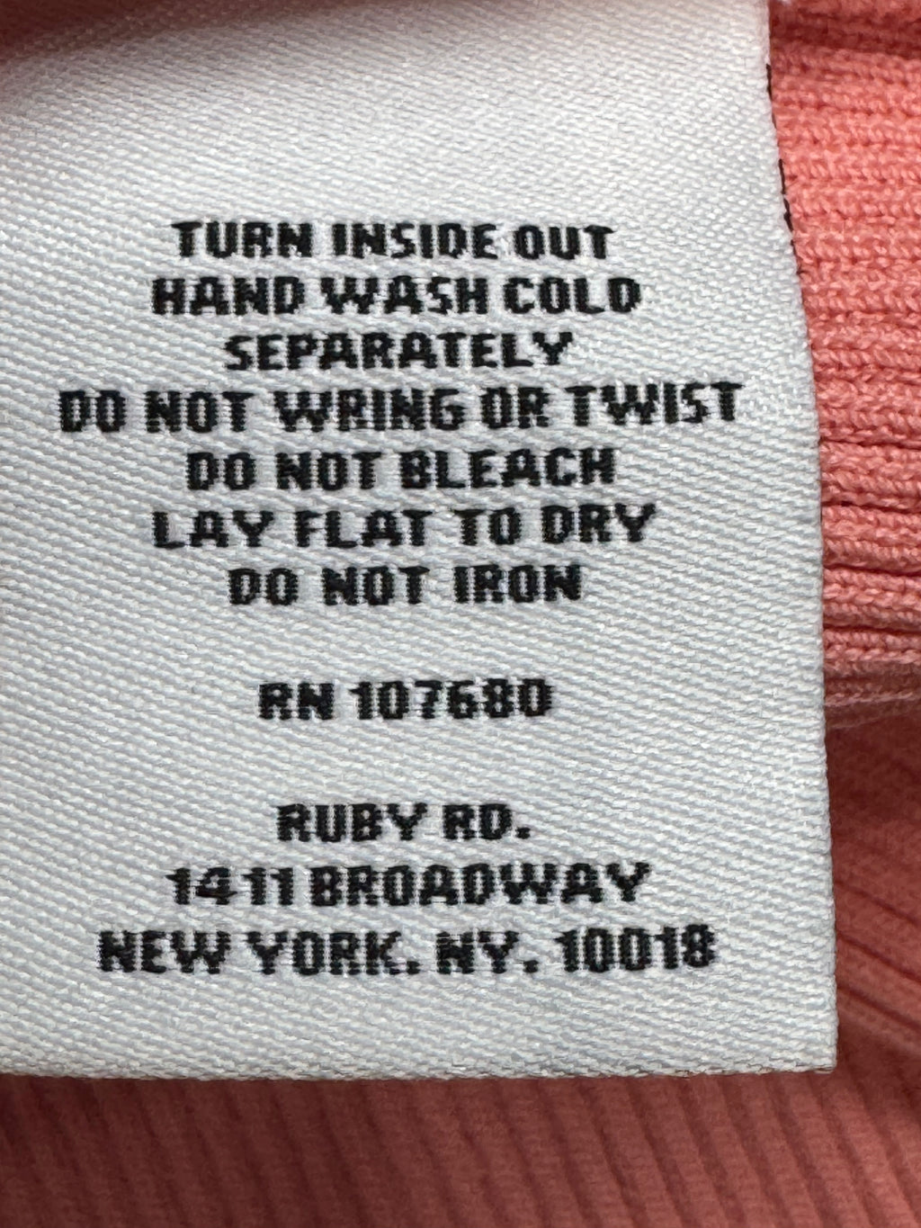 Ruby Rd. Peach Pink Embellished Tank Top Small Ribbed Knit