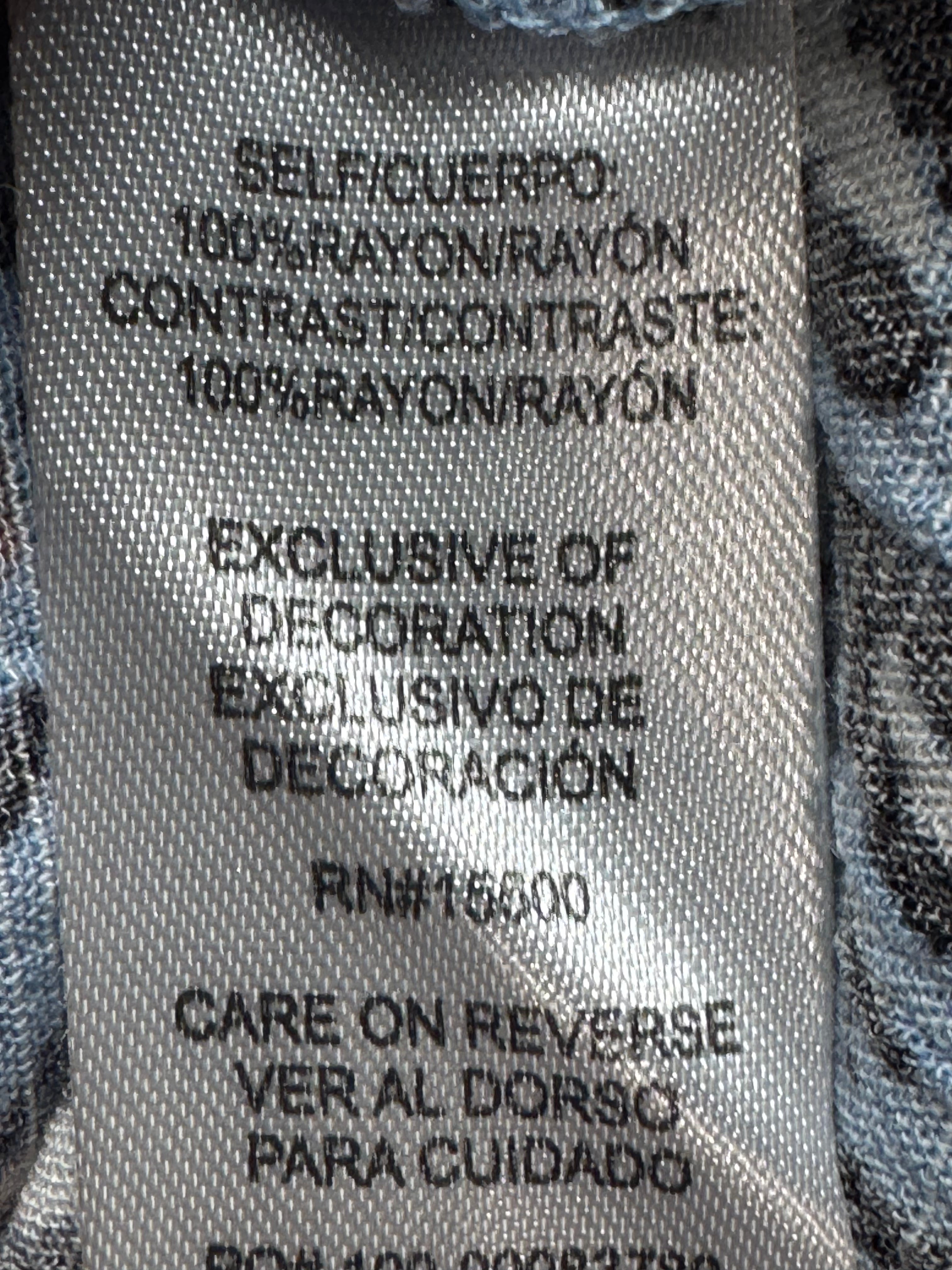 Democracy Blue Cheetah Print V-Neck Tank Top Size Small