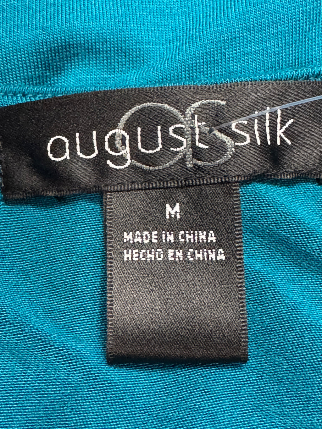 August Silk Teal Layered Asymmetric Blouse - Size Medium