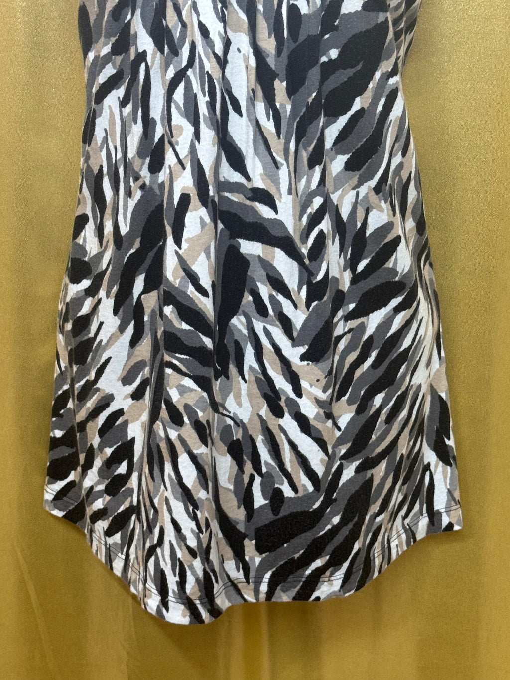 Apostrophe Zebra Print Tank Top Size M Cotton Modal Blend Scoop Neck