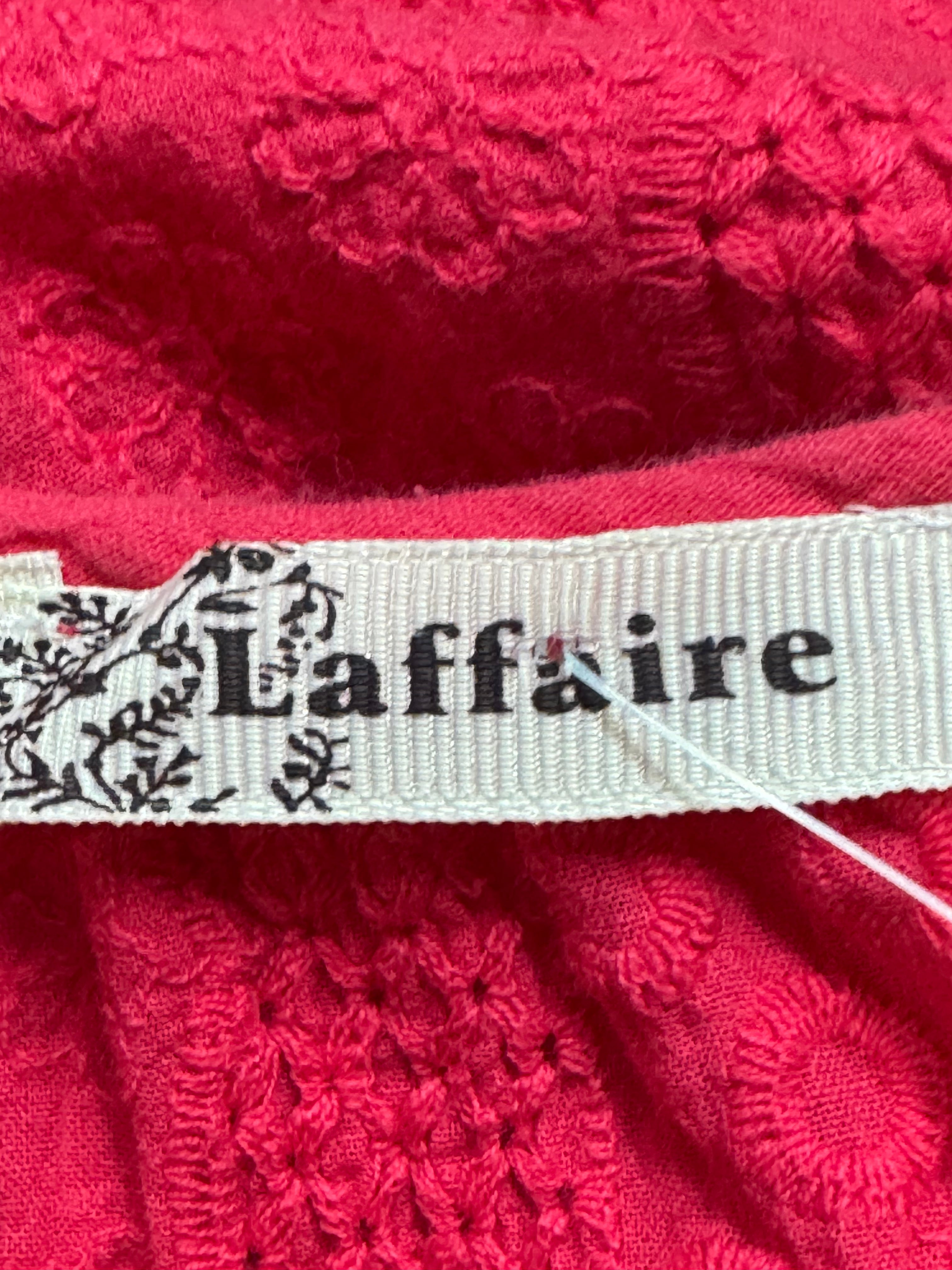 L'affaire Red Crochet Lace Accent Halter Camisole Tank Top Size M Cotton Boho