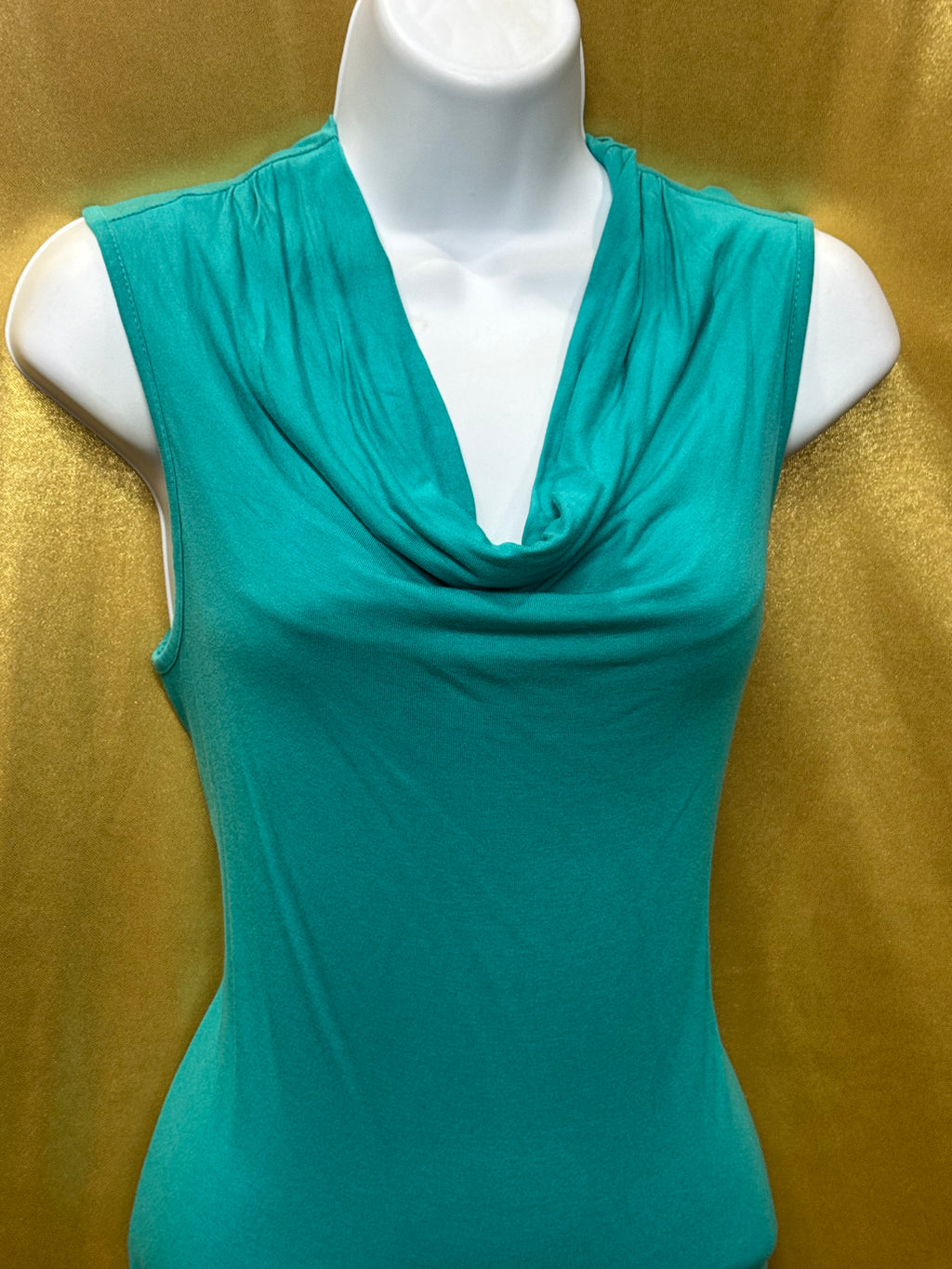 New Directions Teal Sleeveless Cowl Neck Top - Size Medium