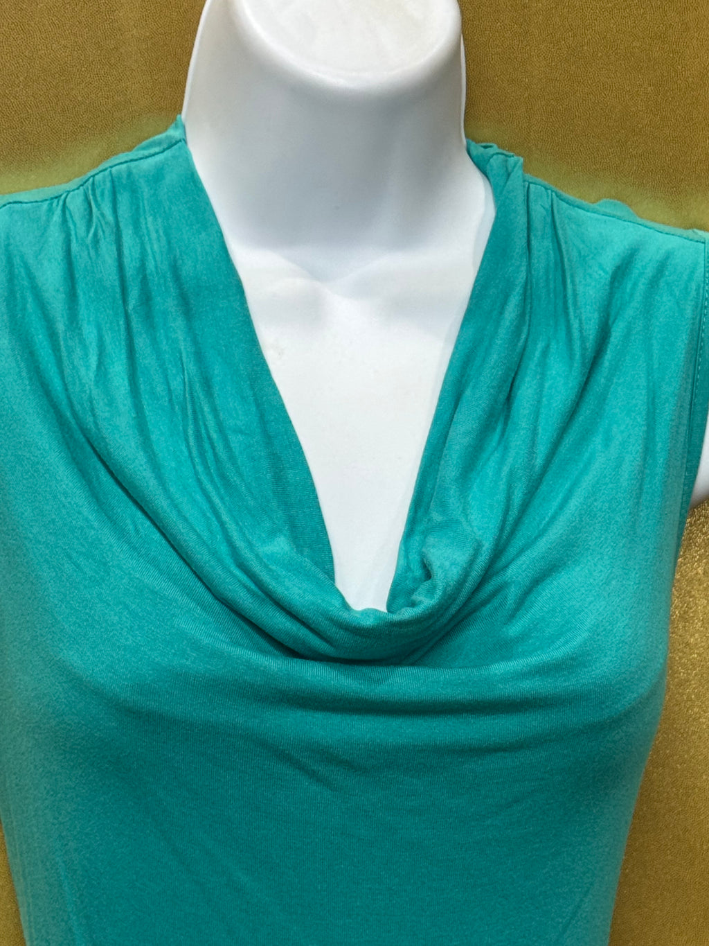 New Directions Teal Sleeveless Cowl Neck Top - Size Medium
