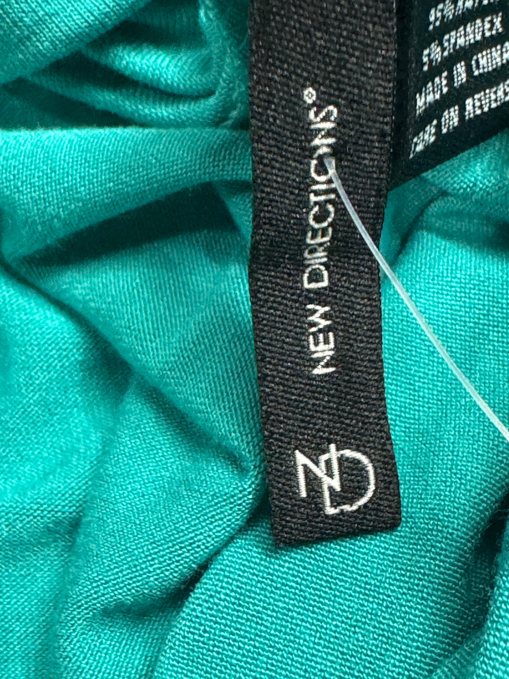 New Directions Teal Sleeveless Cowl Neck Top - Size Medium
