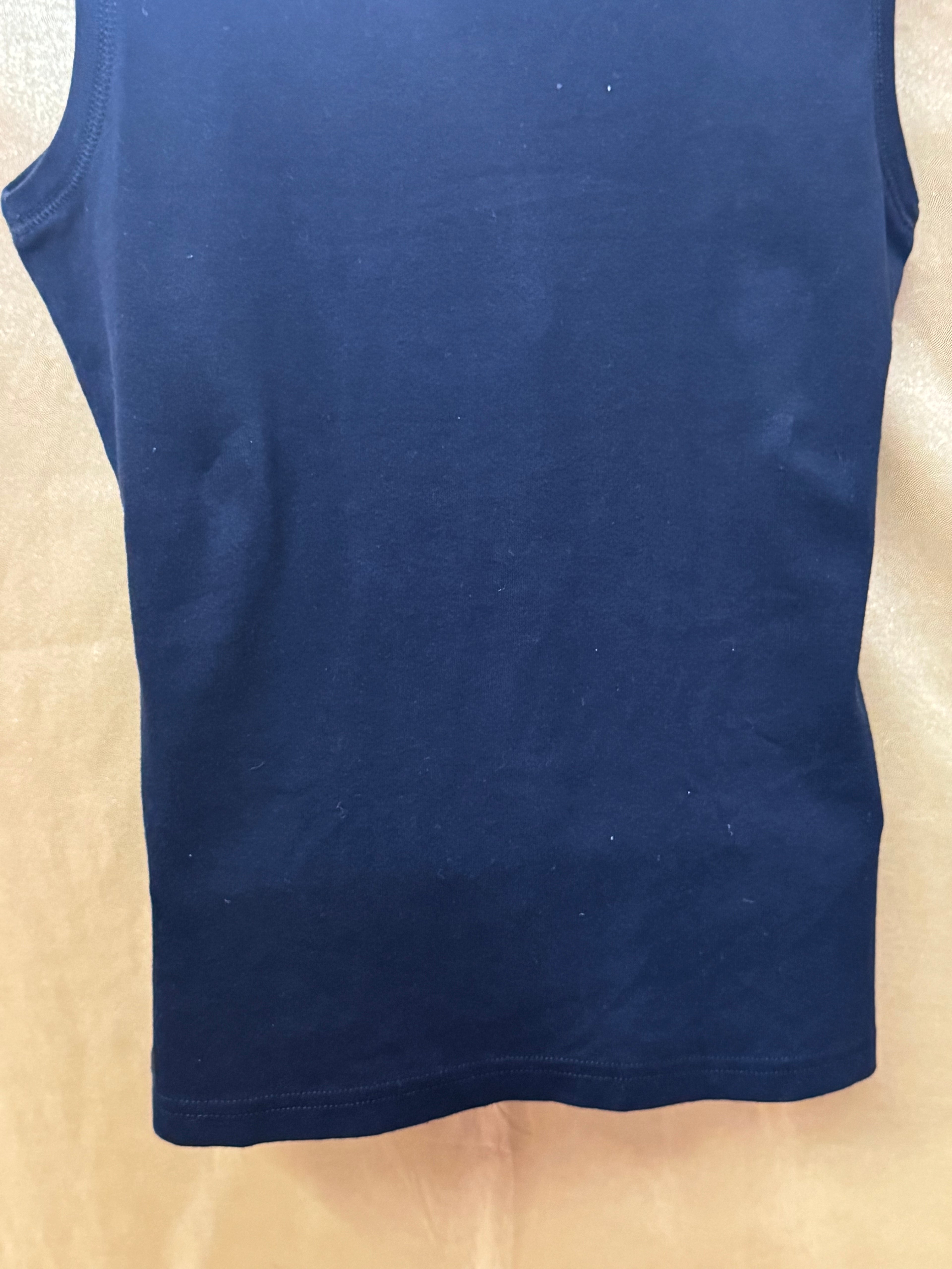 American Living Black Ruffle V-Neck Sleeveless Top - Size Medium
