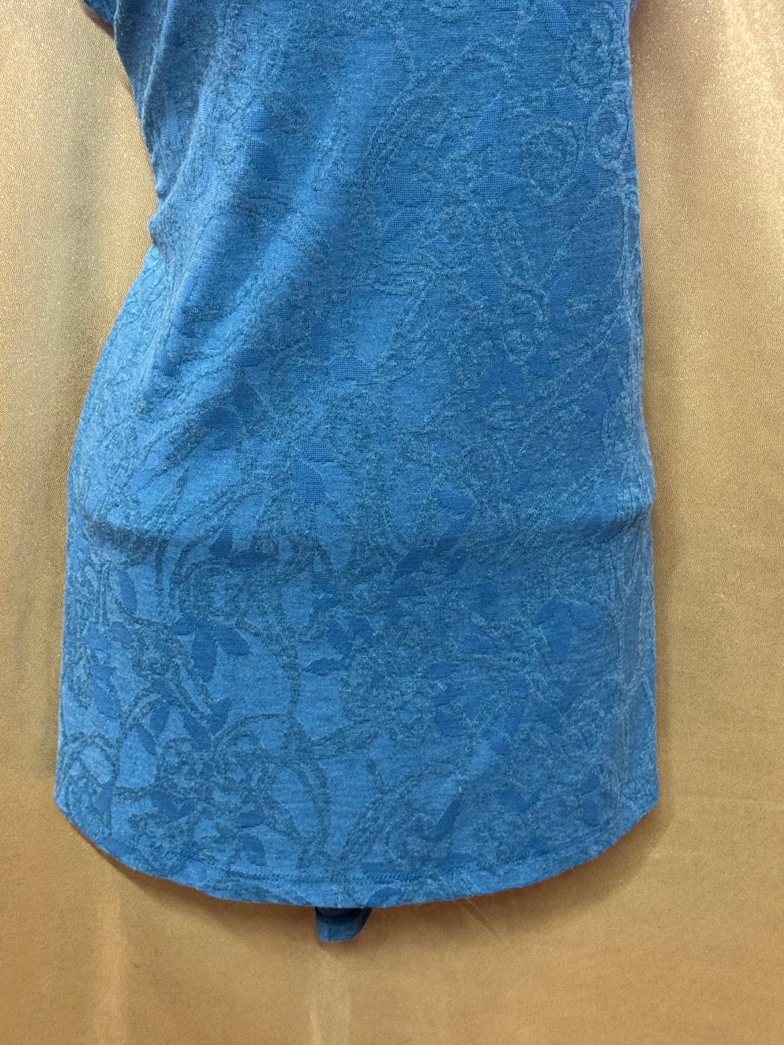 Simply Vera Vera Wang Floral Knit Tank Top Blue Medium