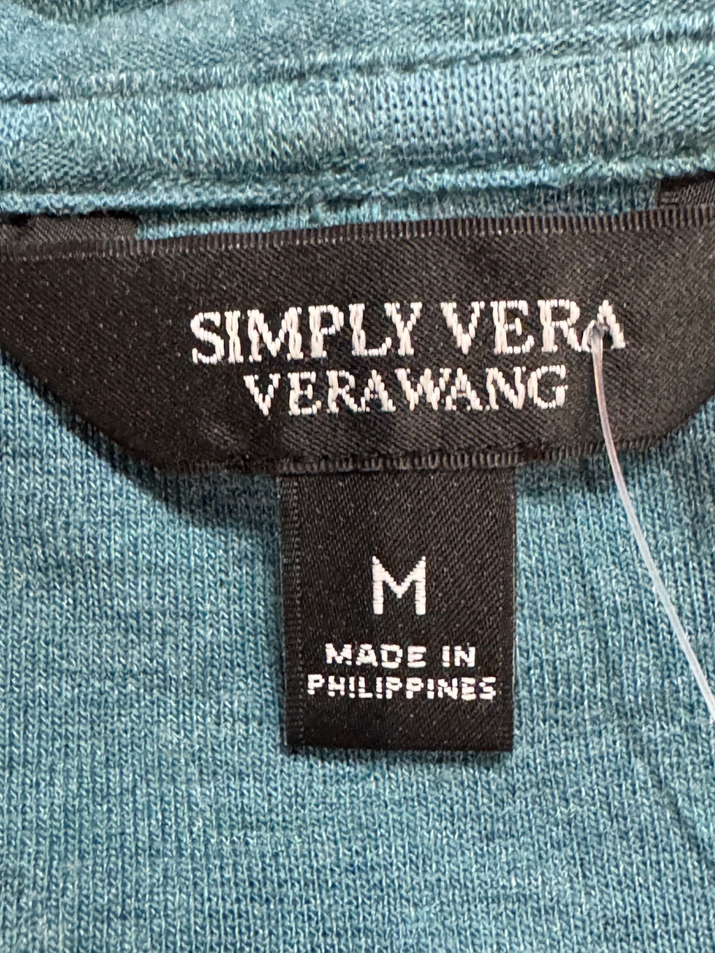 Simply Vera Vera Wang Floral Knit Tank Top Blue Medium