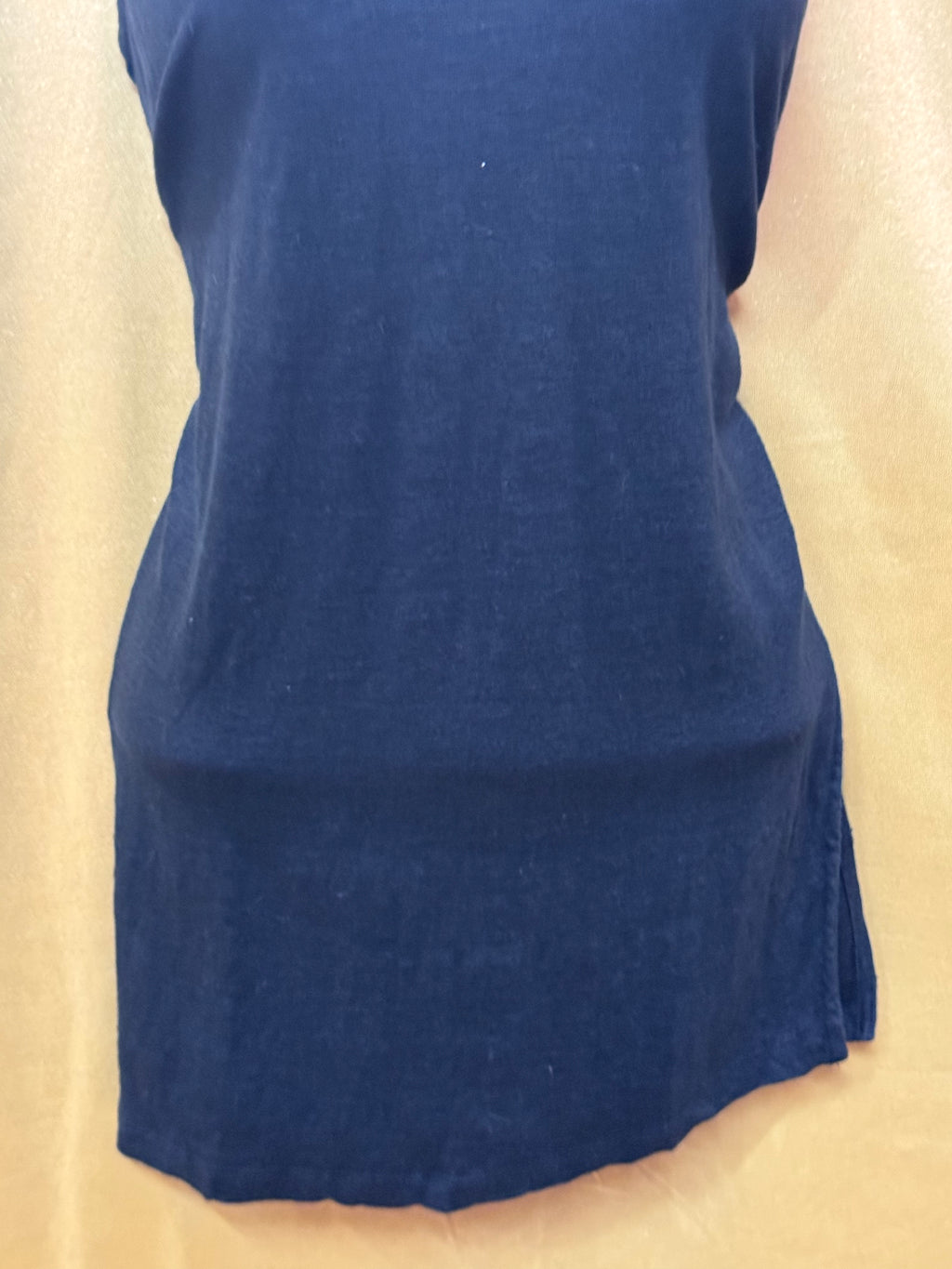 Catherine Malandrino 100% Linen Black Sleeveless Blouse Tank Top Side Slits M
