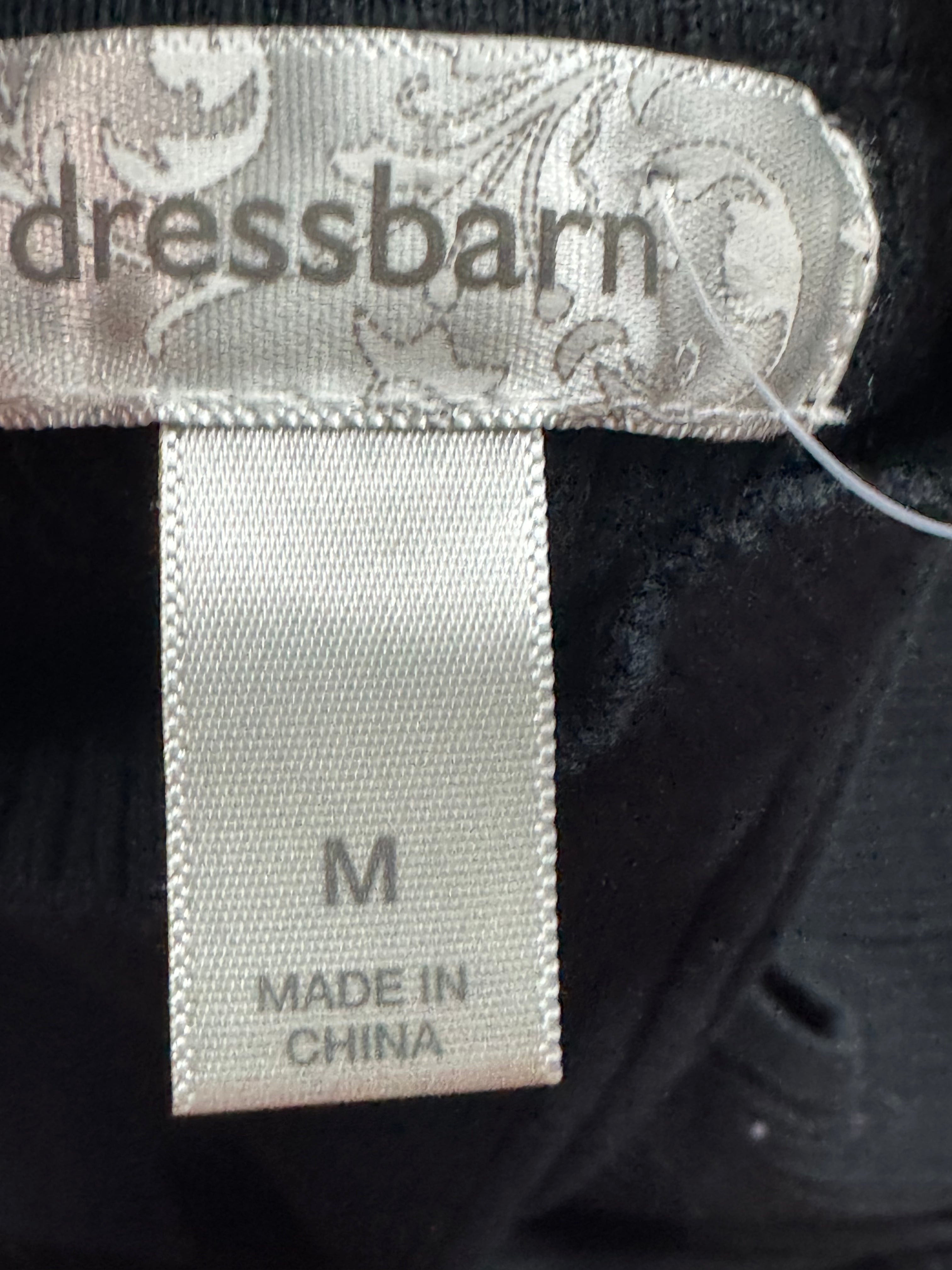 Dressbarn Black Ribbed Mock Neck Sleeveless Sweater Top Size M