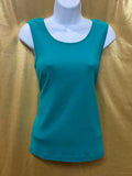 St. John's Bay Teal Scoop-Neck Tank Top | Size M 100% Cotton Made in Canada