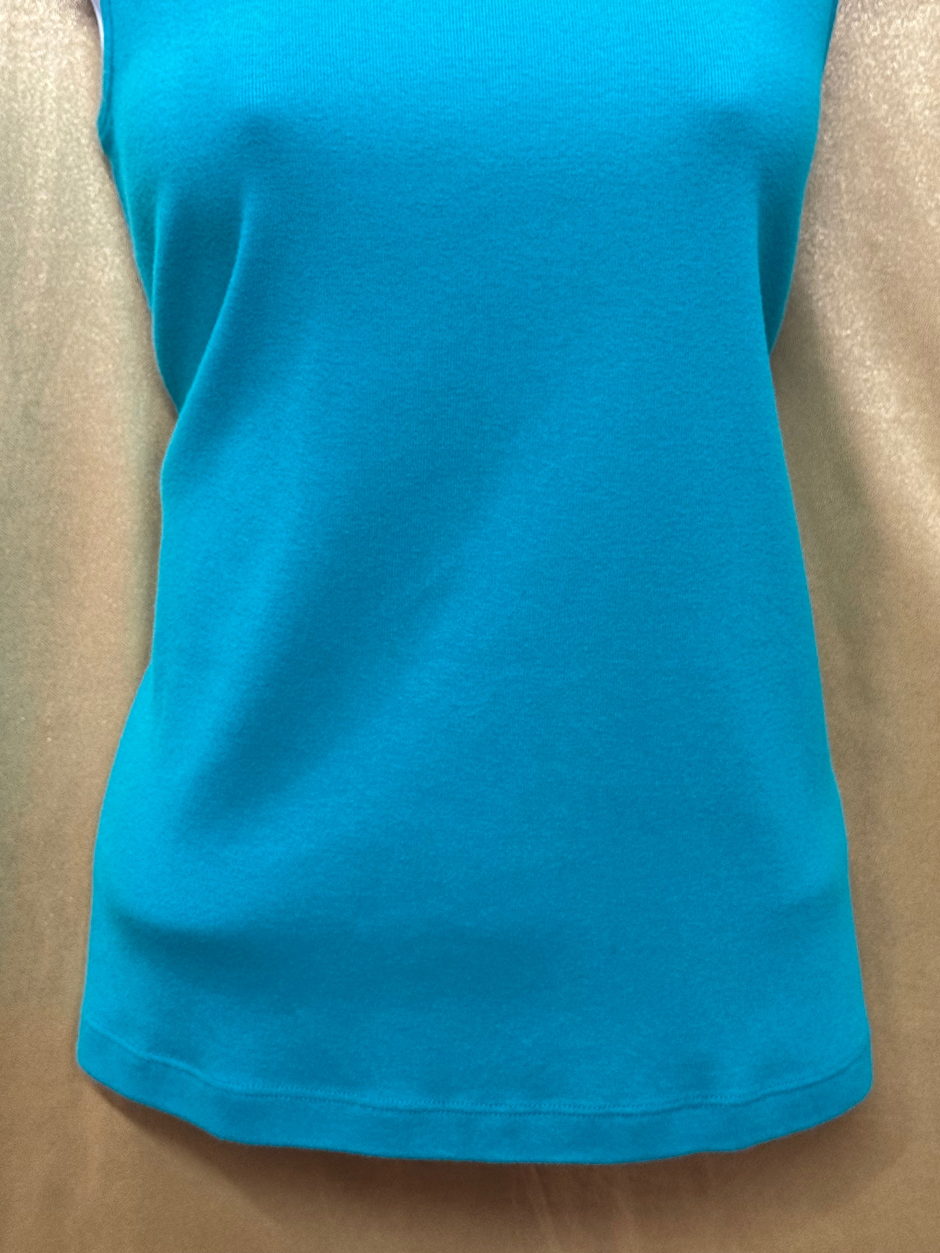 St. John's Bay Teal Scoop-Neck Tank Top | Size M 100% Cotton Made in Canada