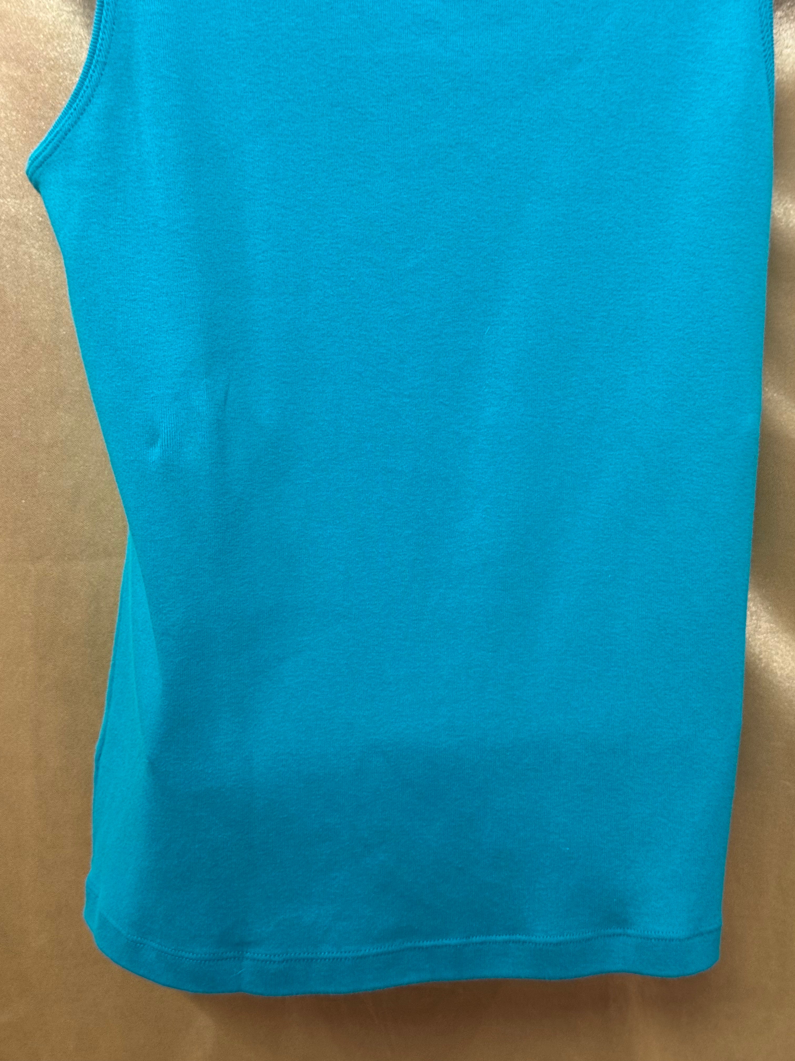 St. John's Bay Teal Scoop-Neck Tank Top | Size M 100% Cotton Made in Canada