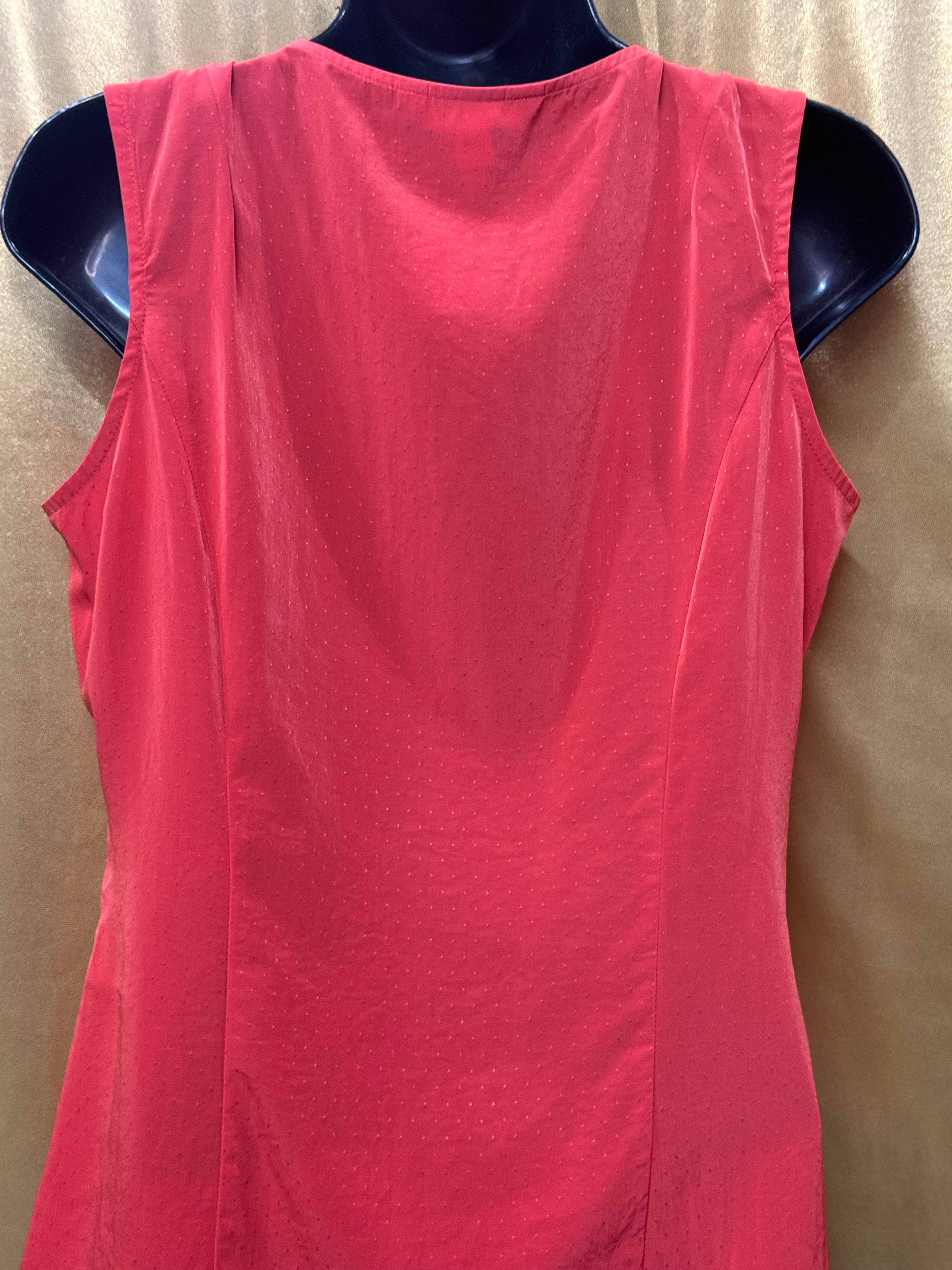 Banana Republic Coral Ruffle Sleeveless Blouse Top Small