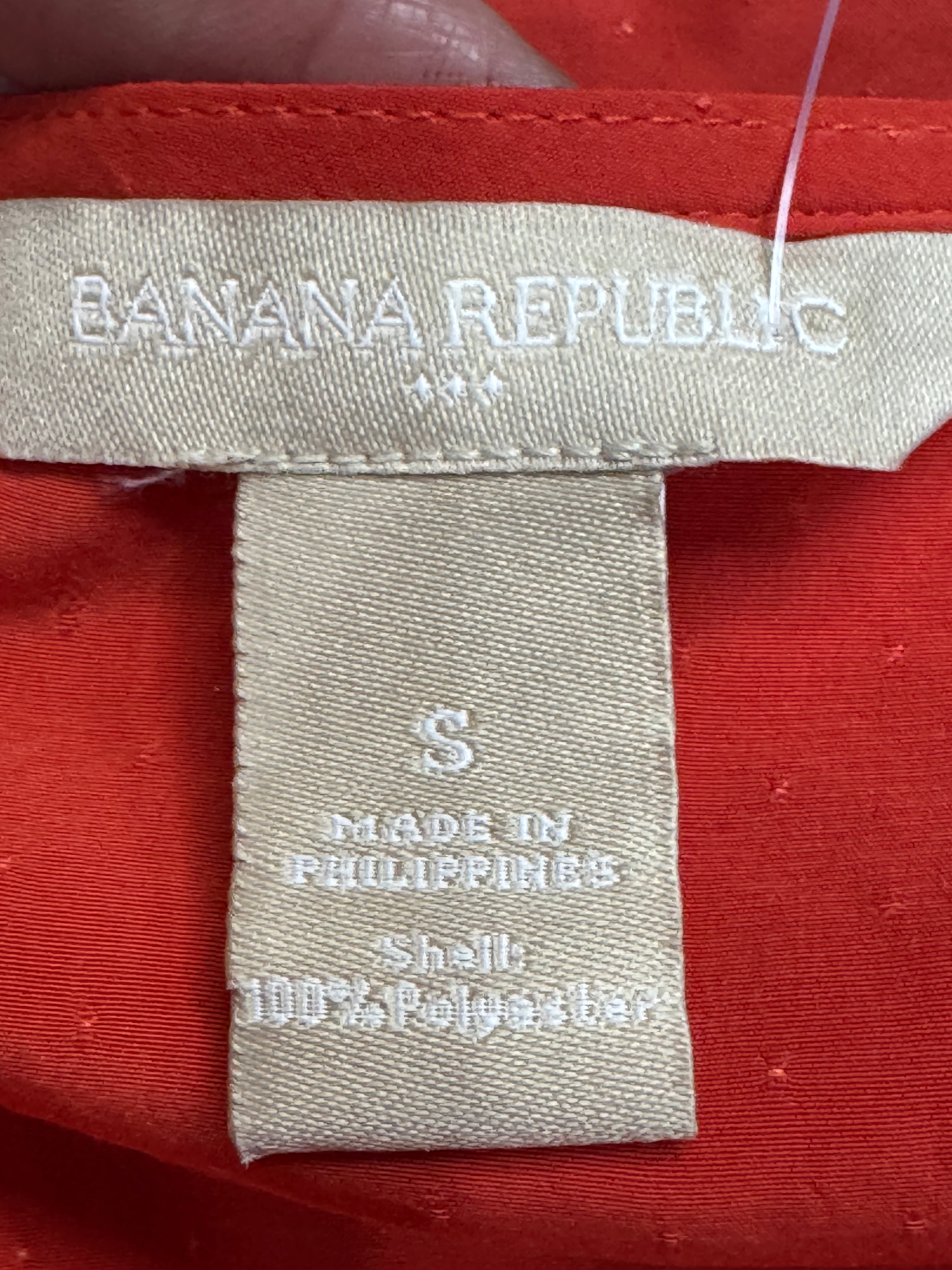 Banana Republic Coral Ruffle Sleeveless Blouse Top Small