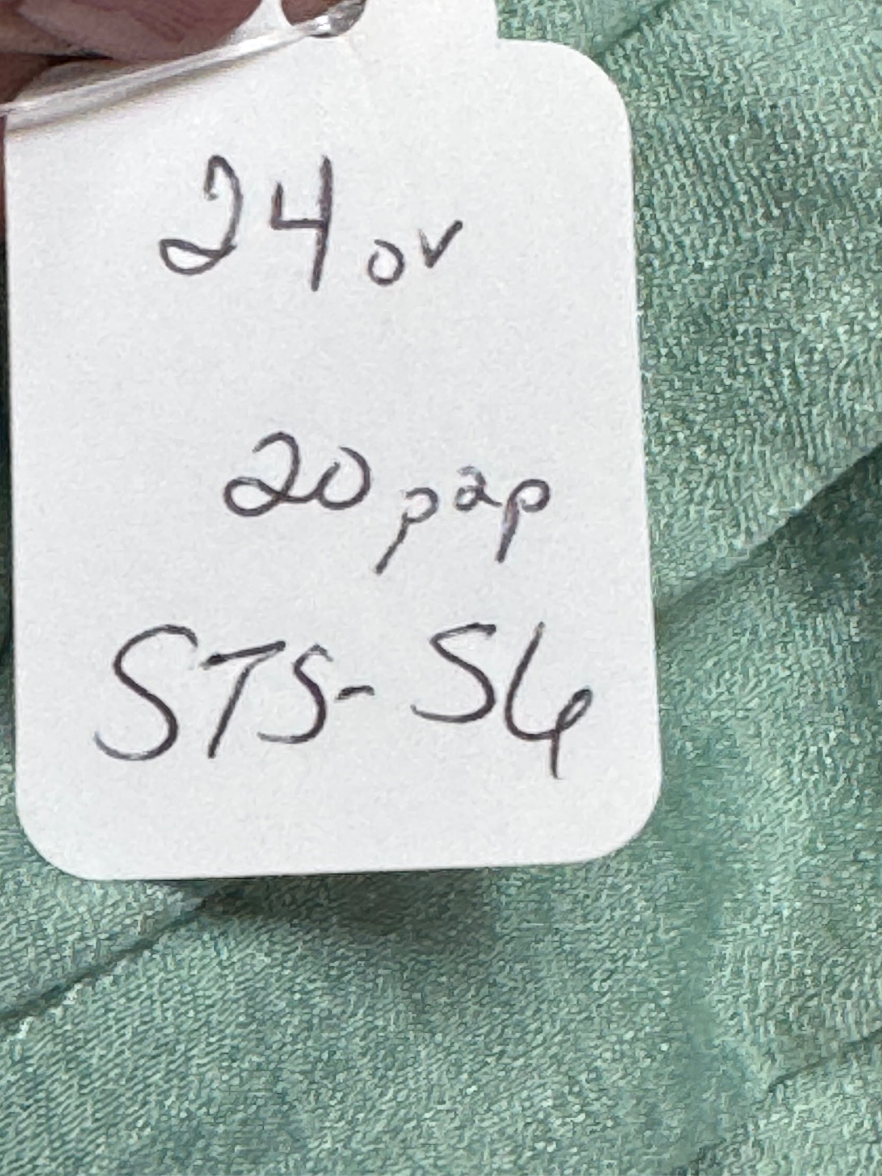 L Love Light Sage Green Pleated Ruffle Blouse Small NWT