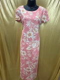 Vintage Jessica Howard 100% Linen Hawaiian Floral Maxi Dress - Large Petite