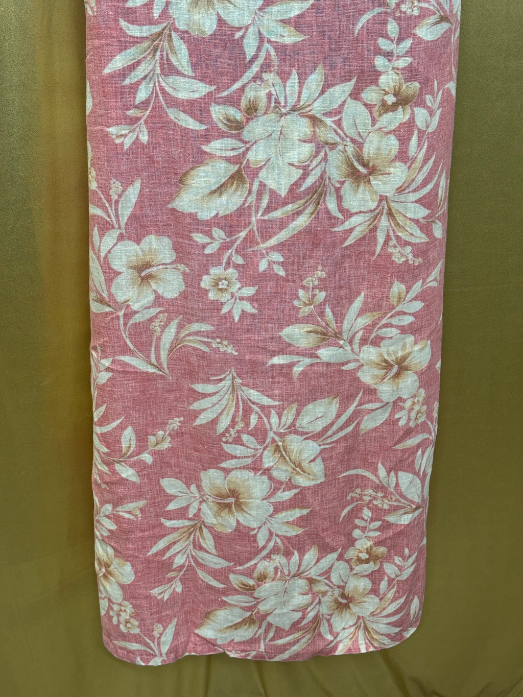 Vintage Jessica Howard 100% Linen Hawaiian Floral Maxi Dress - Large Petite