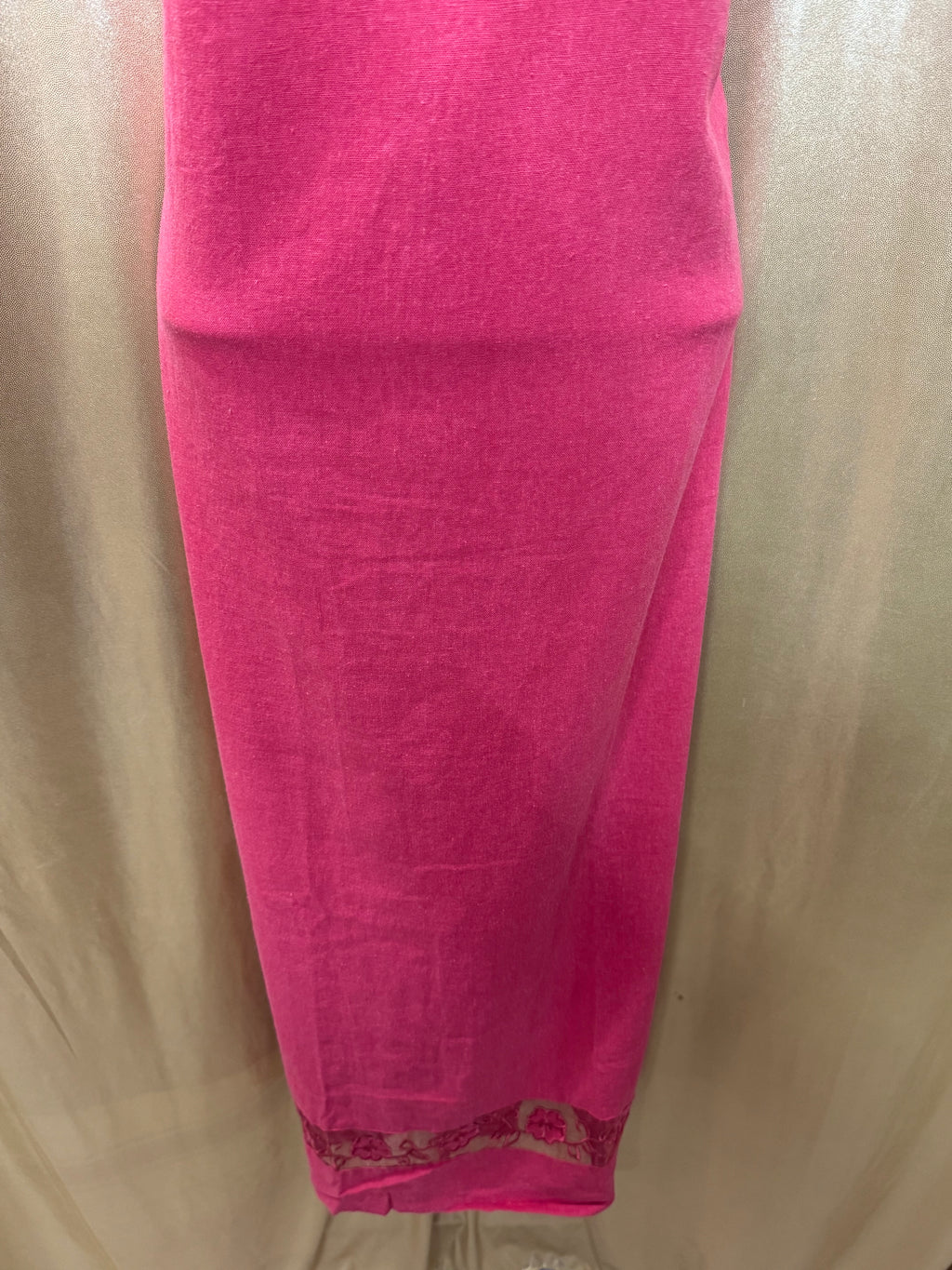 Vintage I.S.C. Linen Blend Maxi Dress & Jacket Set Size L Coral Pink Embroidered Boho
