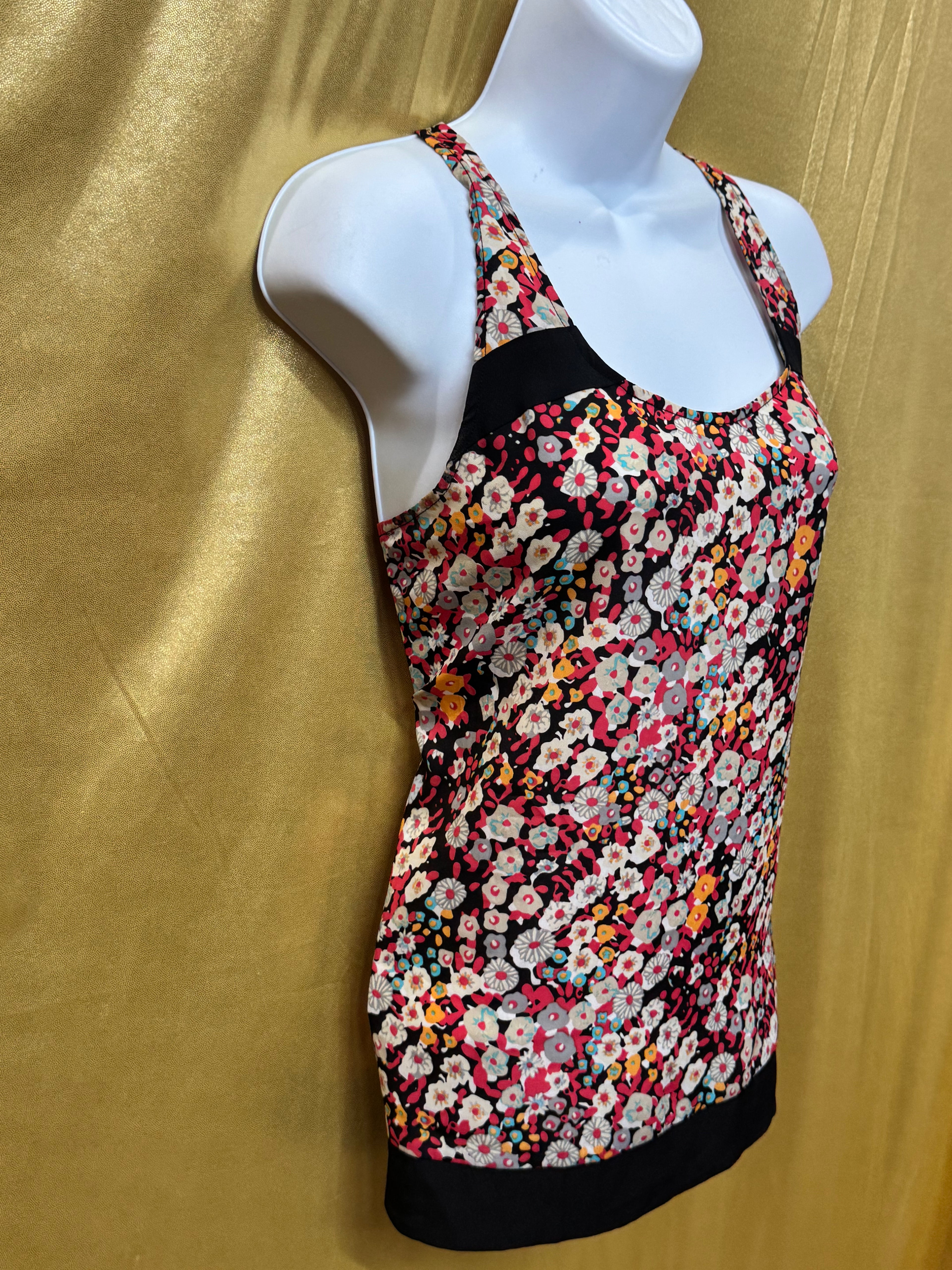 BCBGeneration Floral Racerback Tank Top - Size S