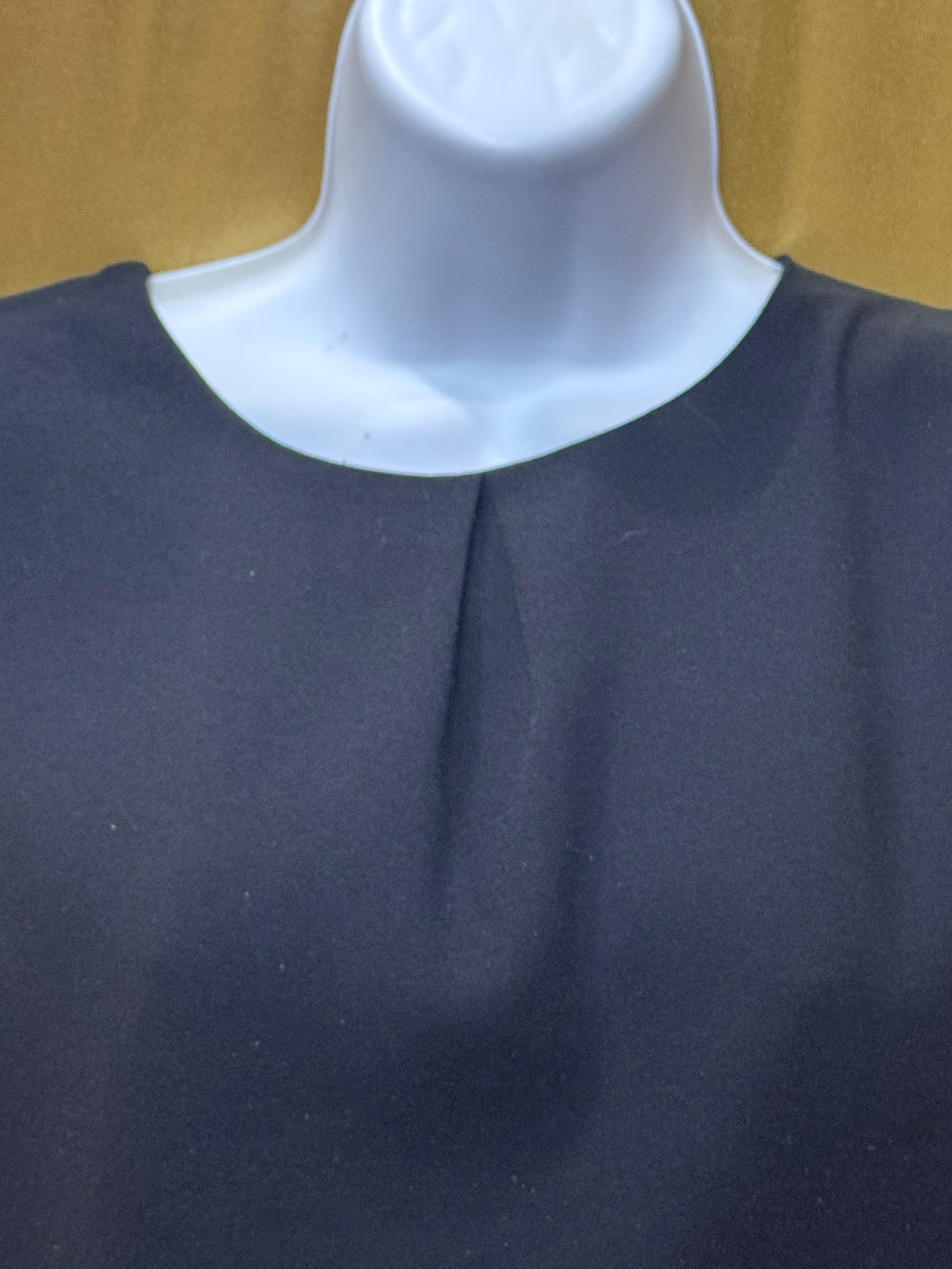 Dalia Collection Black Sleeveless Top with Metallic Trim - Size M