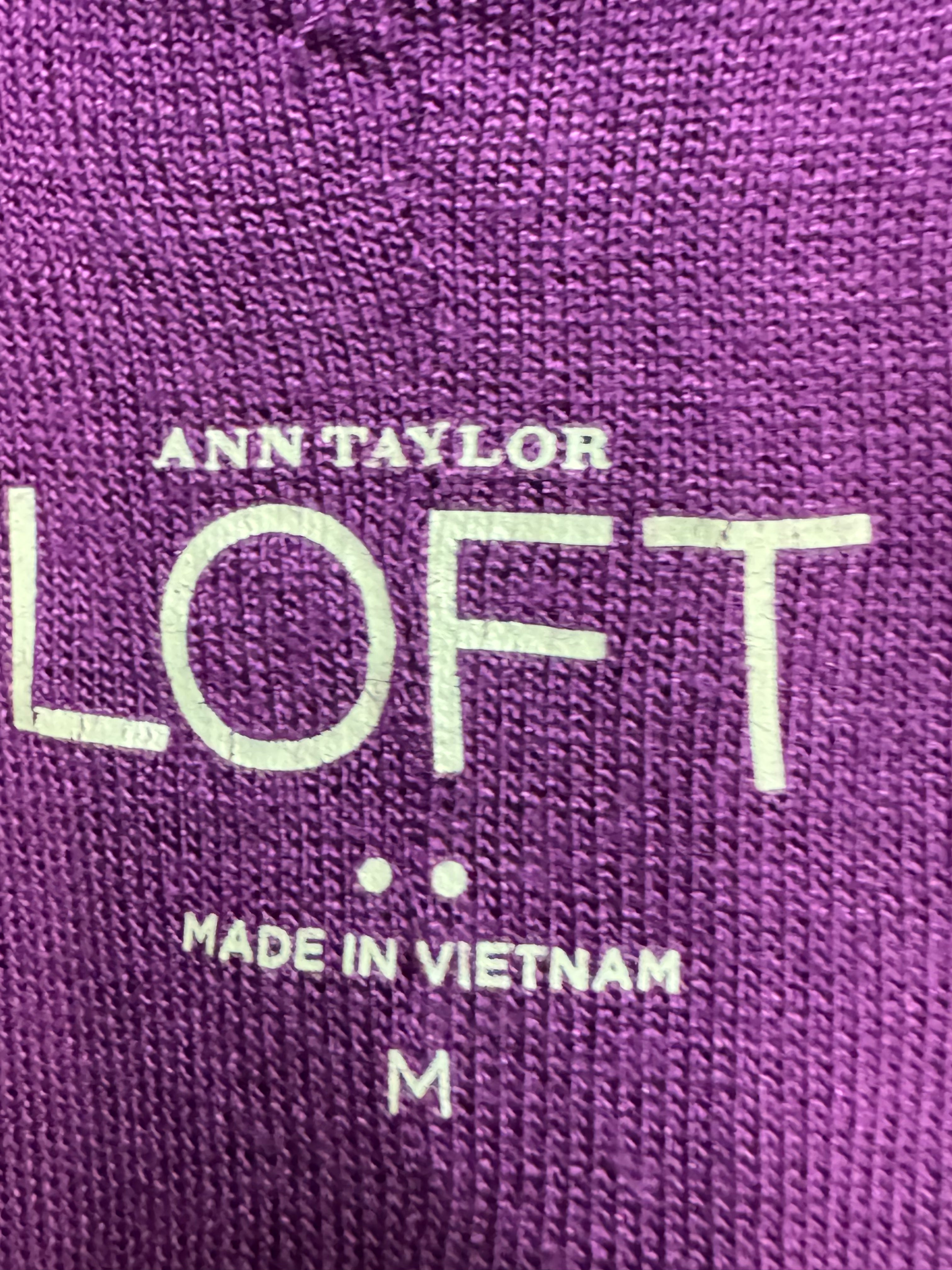 LOFT Purple Floral Lace Peplum Tank Top | Size Medium