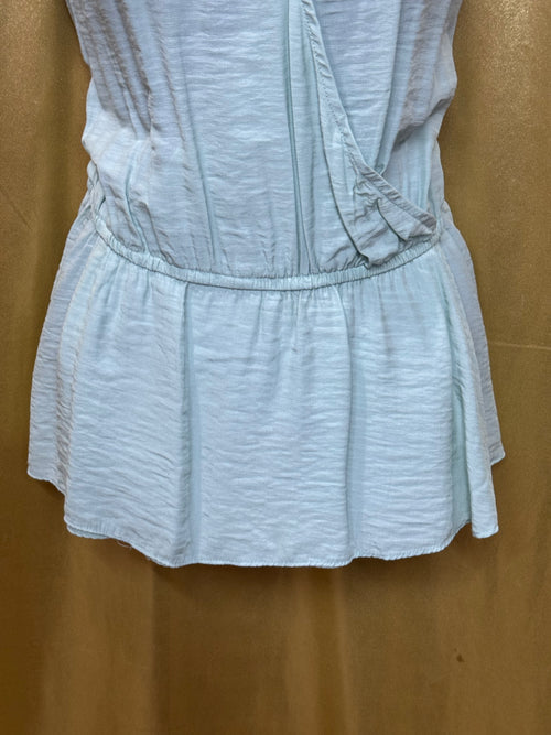 14th & Union Mint Green Sleeveless Surplice Peplum Blouse - Size M