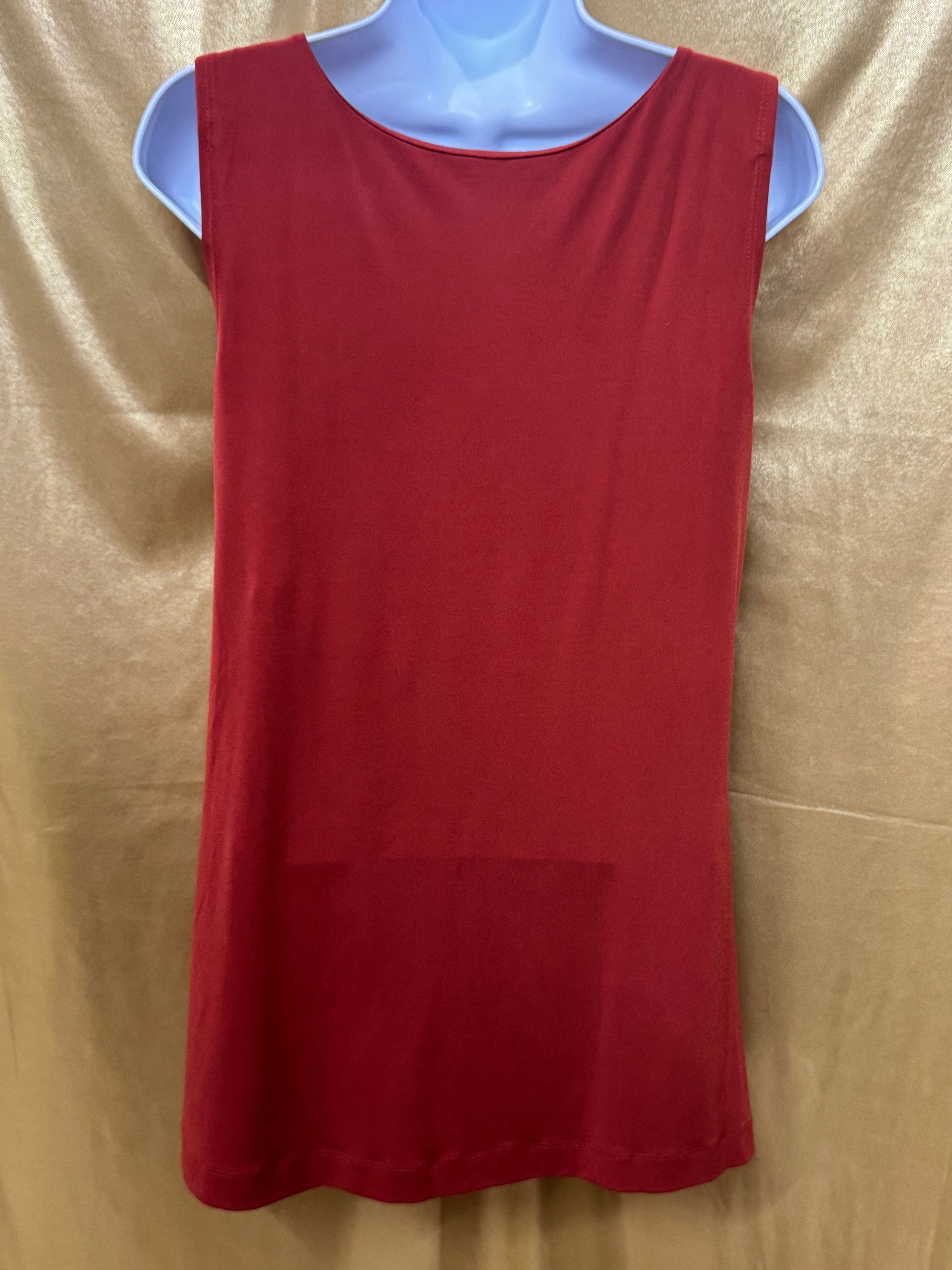 Simply Vera Vera Wang Rust Red Cowl Neck Sleeveless Top - Size M