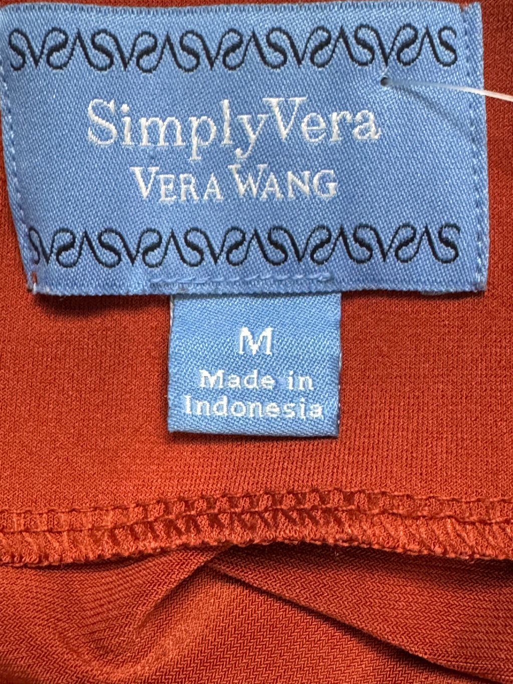 Simply Vera Vera Wang Rust Red Cowl Neck Sleeveless Top - Size M
