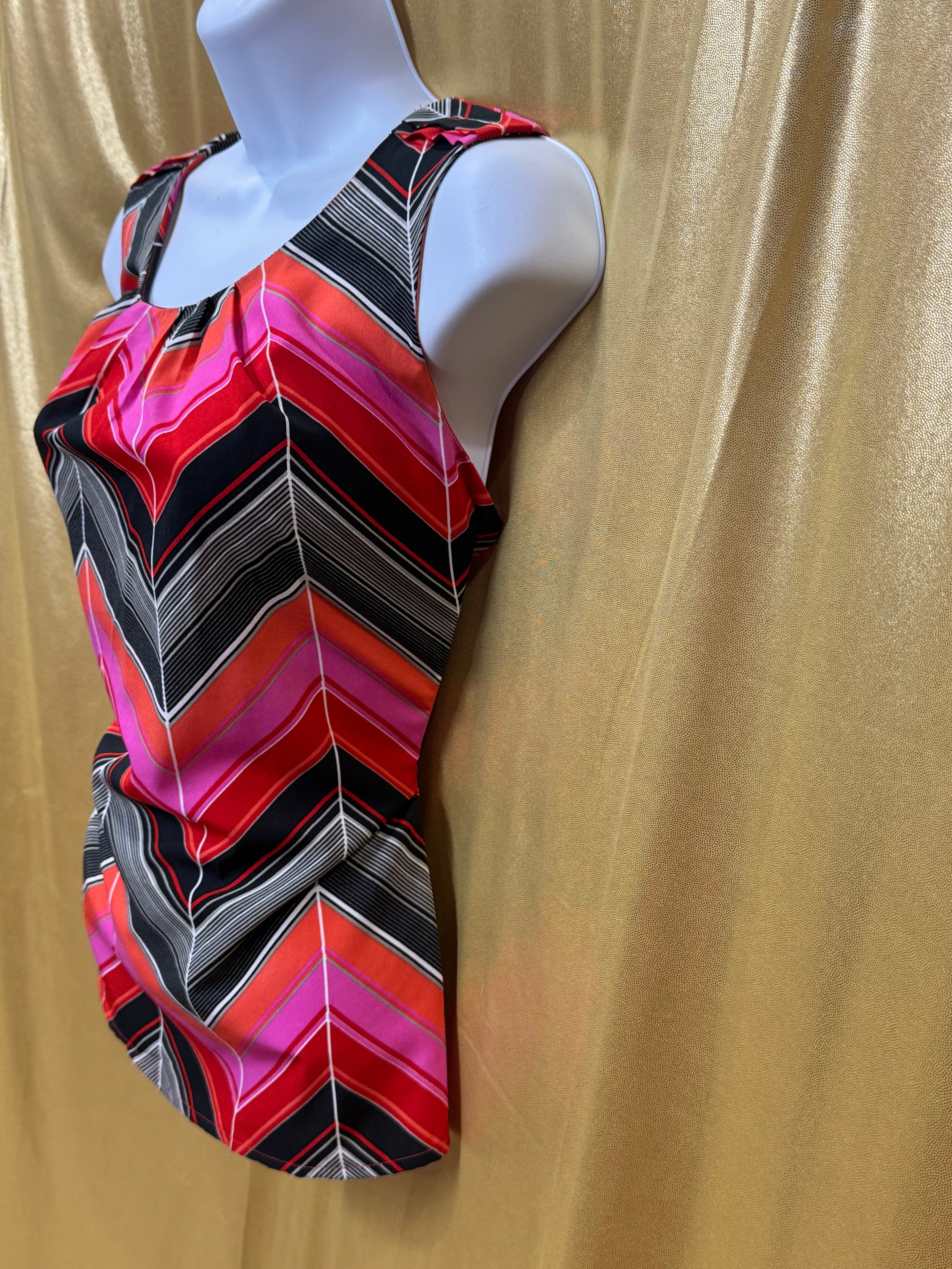 Banana Republic Vibrant Chevron Sleeveless Blouse PM