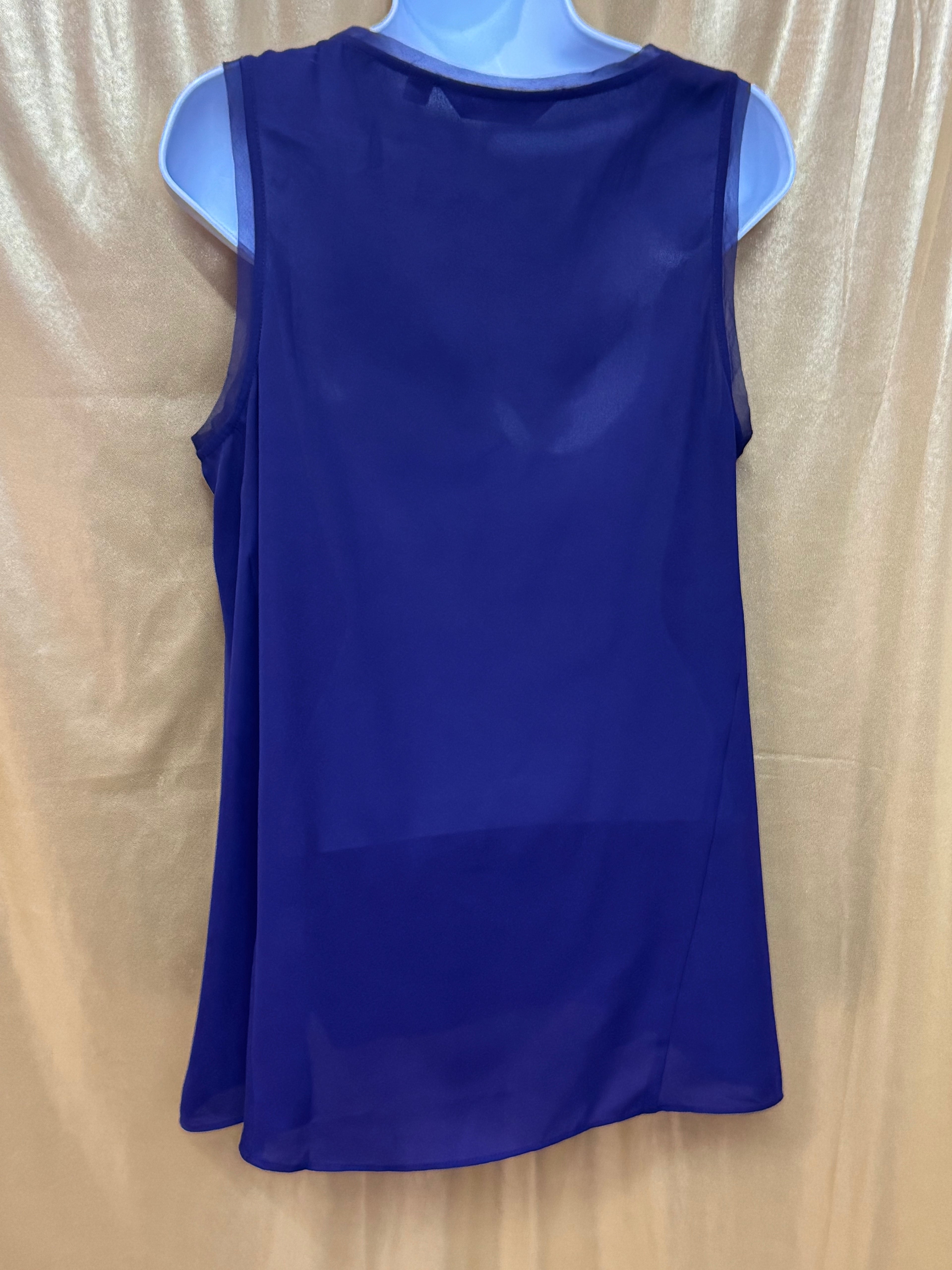 Simply Vera Vera Wang Purple Beaded Scoop Neck Tank Top, Size M