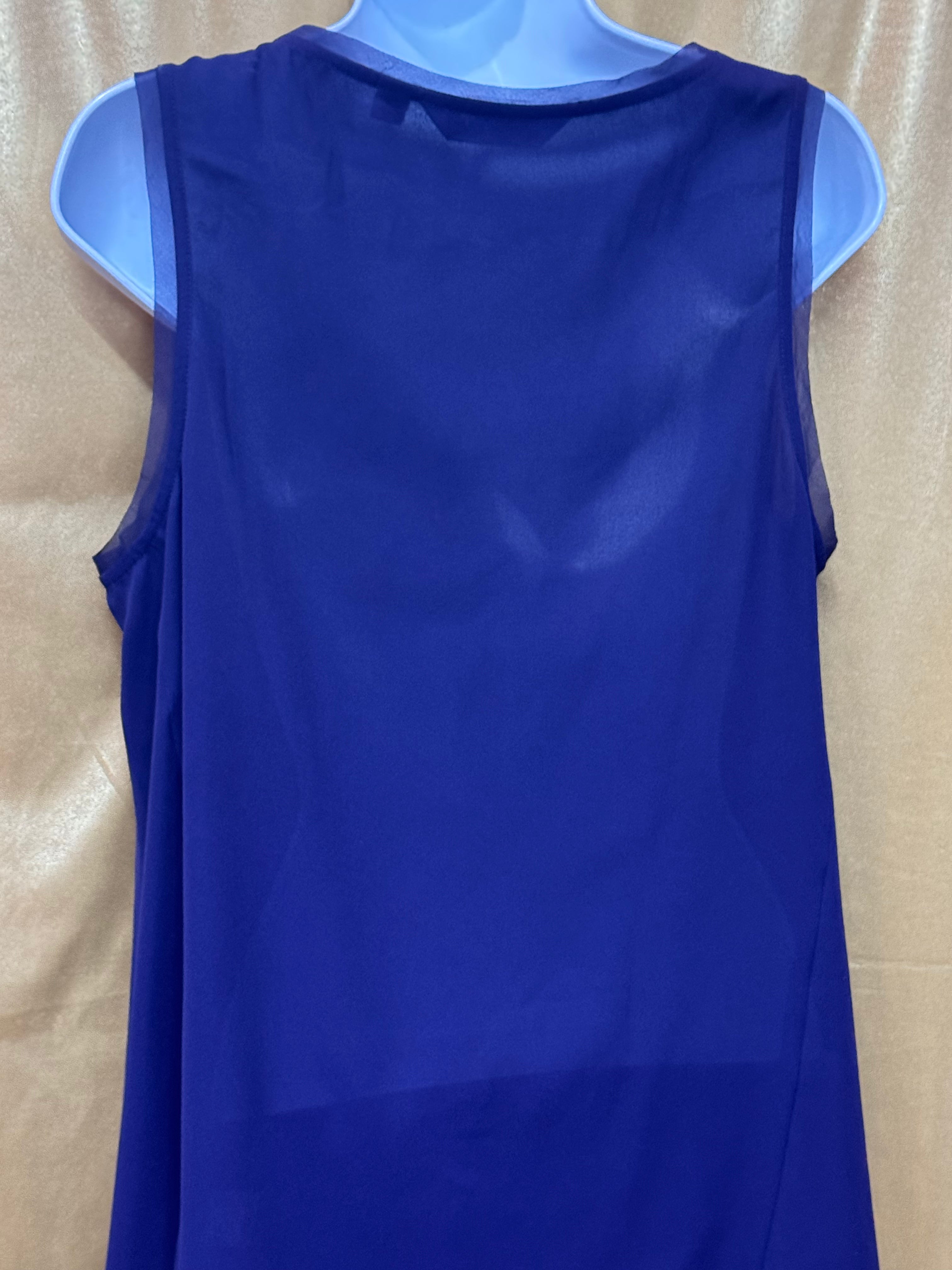 Simply Vera Vera Wang Purple Beaded Scoop Neck Tank Top, Size M