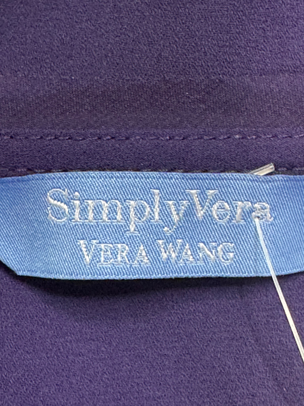 Simply Vera Vera Wang Purple Beaded Scoop Neck Tank Top, Size M