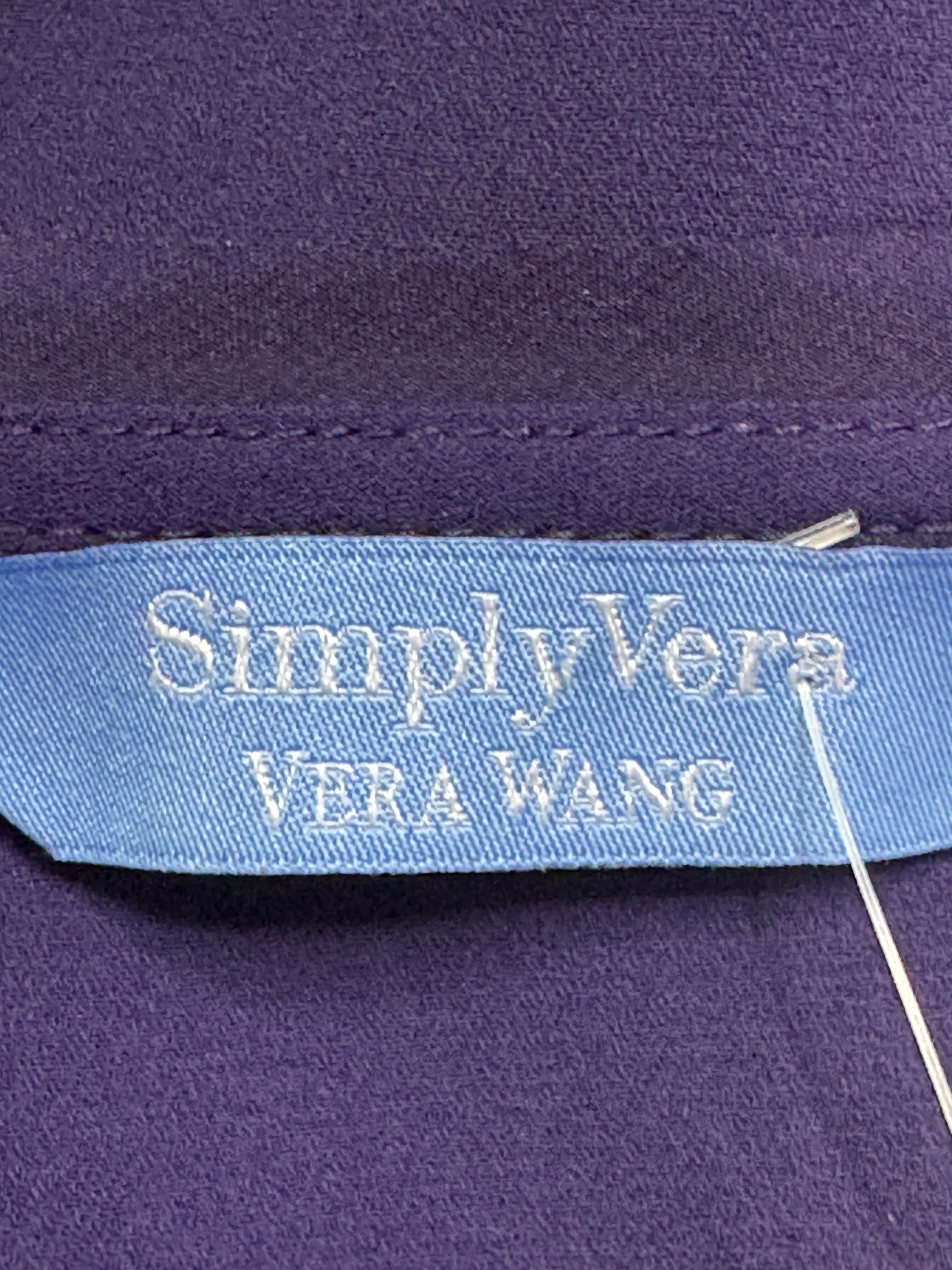 Simply Vera Vera Wang Purple Beaded Scoop Neck Tank Top, Size M