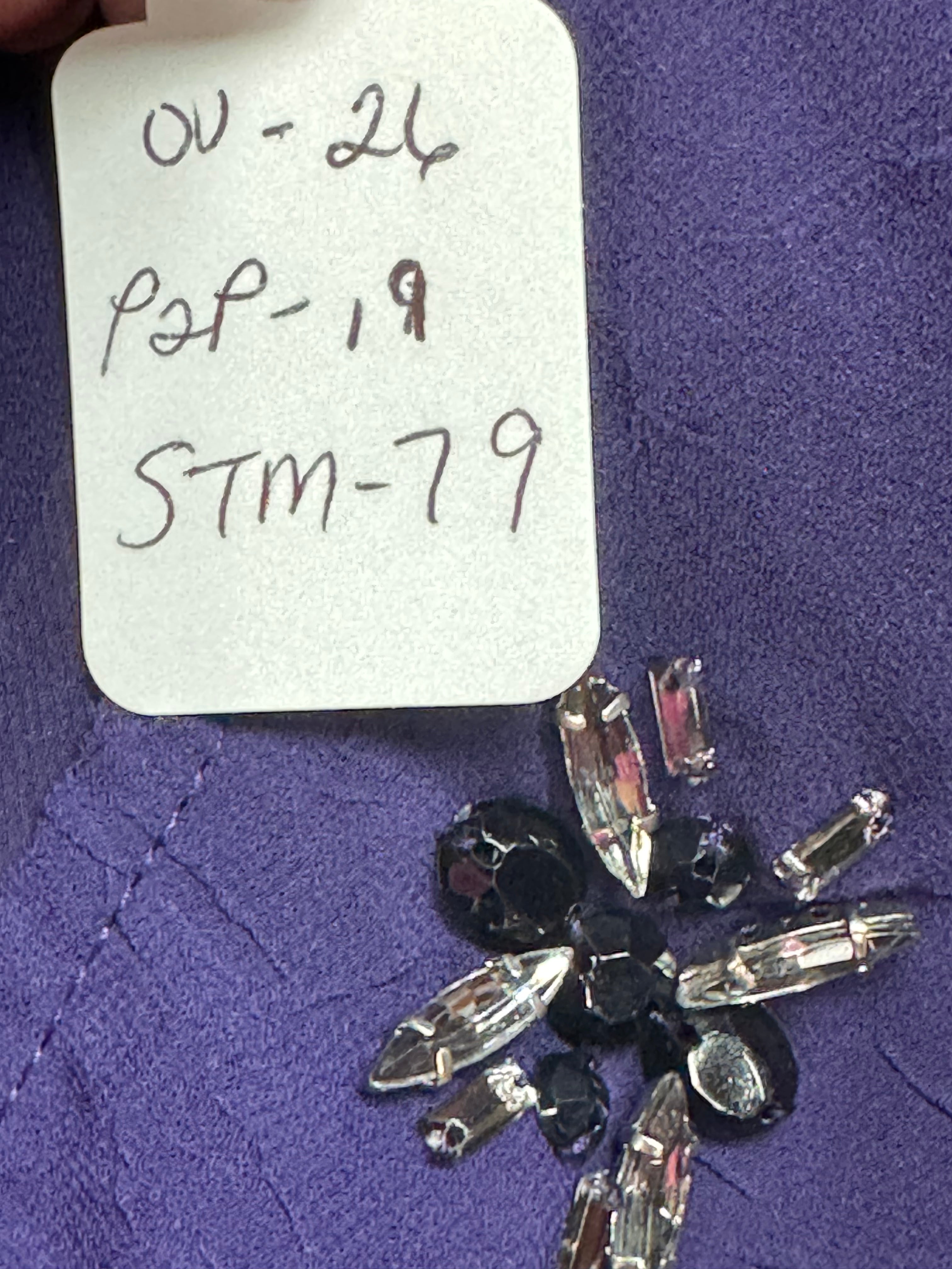 Simply Vera Vera Wang Purple Beaded Scoop Neck Tank Top, Size M