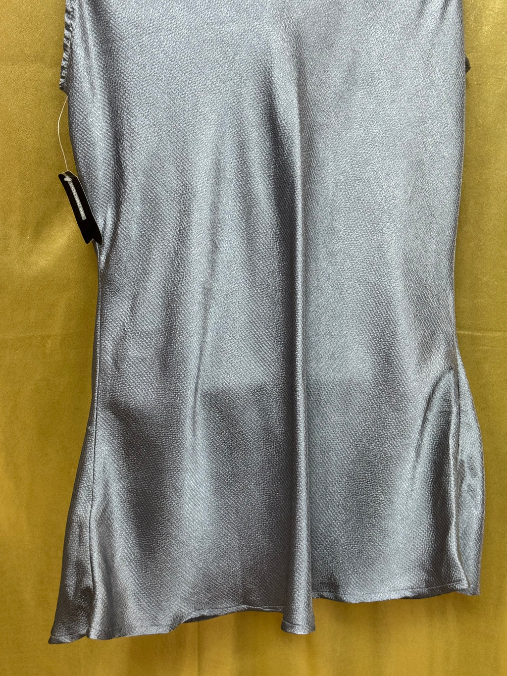 New Directions Silver Gray Cowl Neck Sleeveless Blouse Sequin Flower Medium NWT