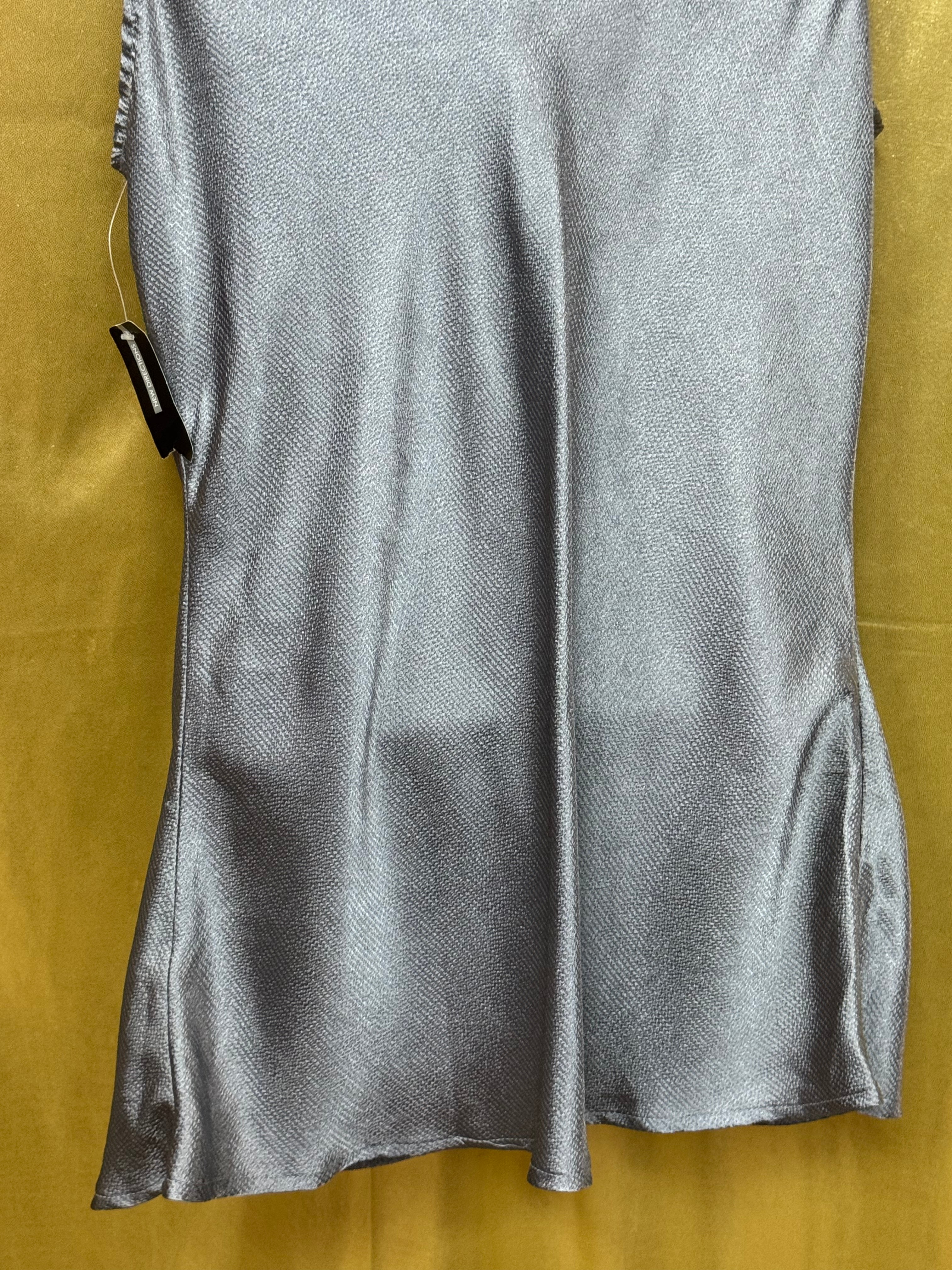 New Directions Silver Gray Cowl Neck Sleeveless Blouse Sequin Flower Medium NWT