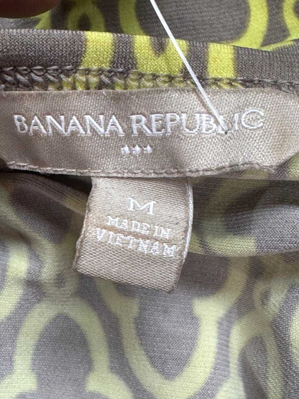 Banana Republic Yellow & Gray Geometric Draped Cowl Neck Sleeveless Top - Size M
