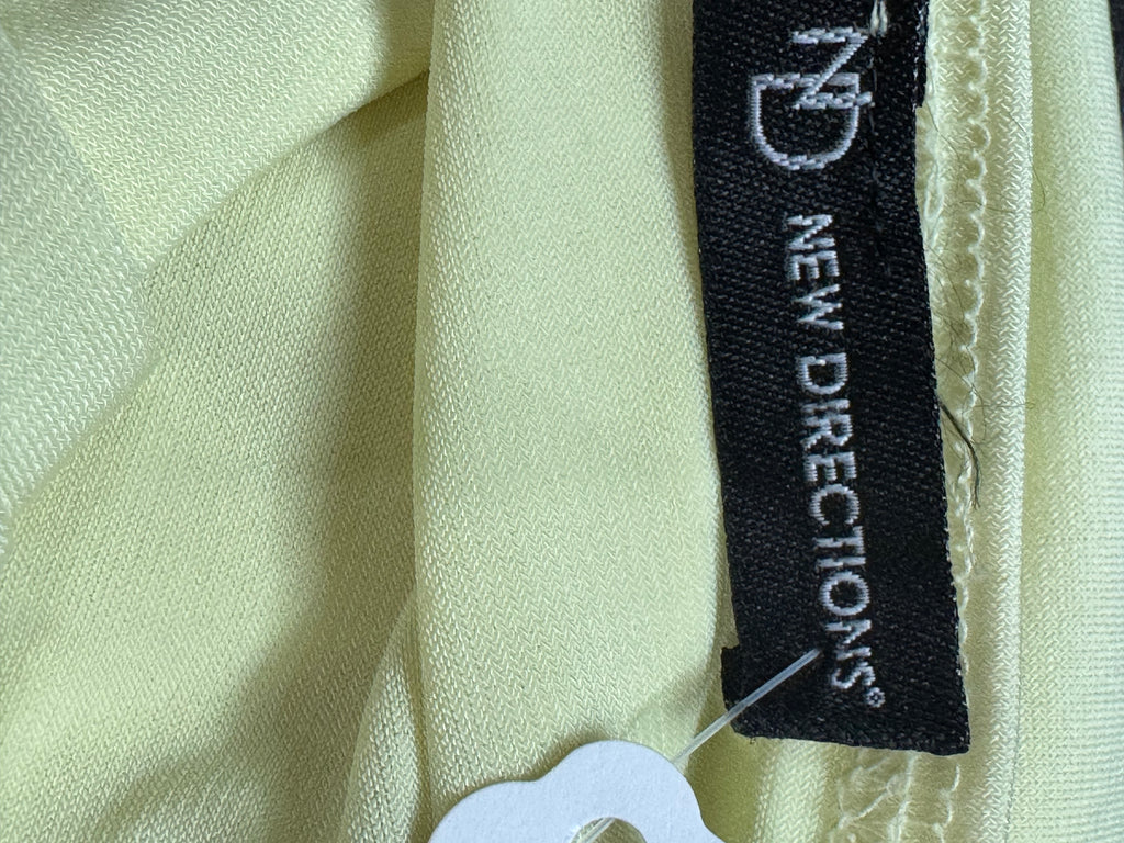 New Direction Yellow Side-Gathered Cutout Blouse - Size Medium