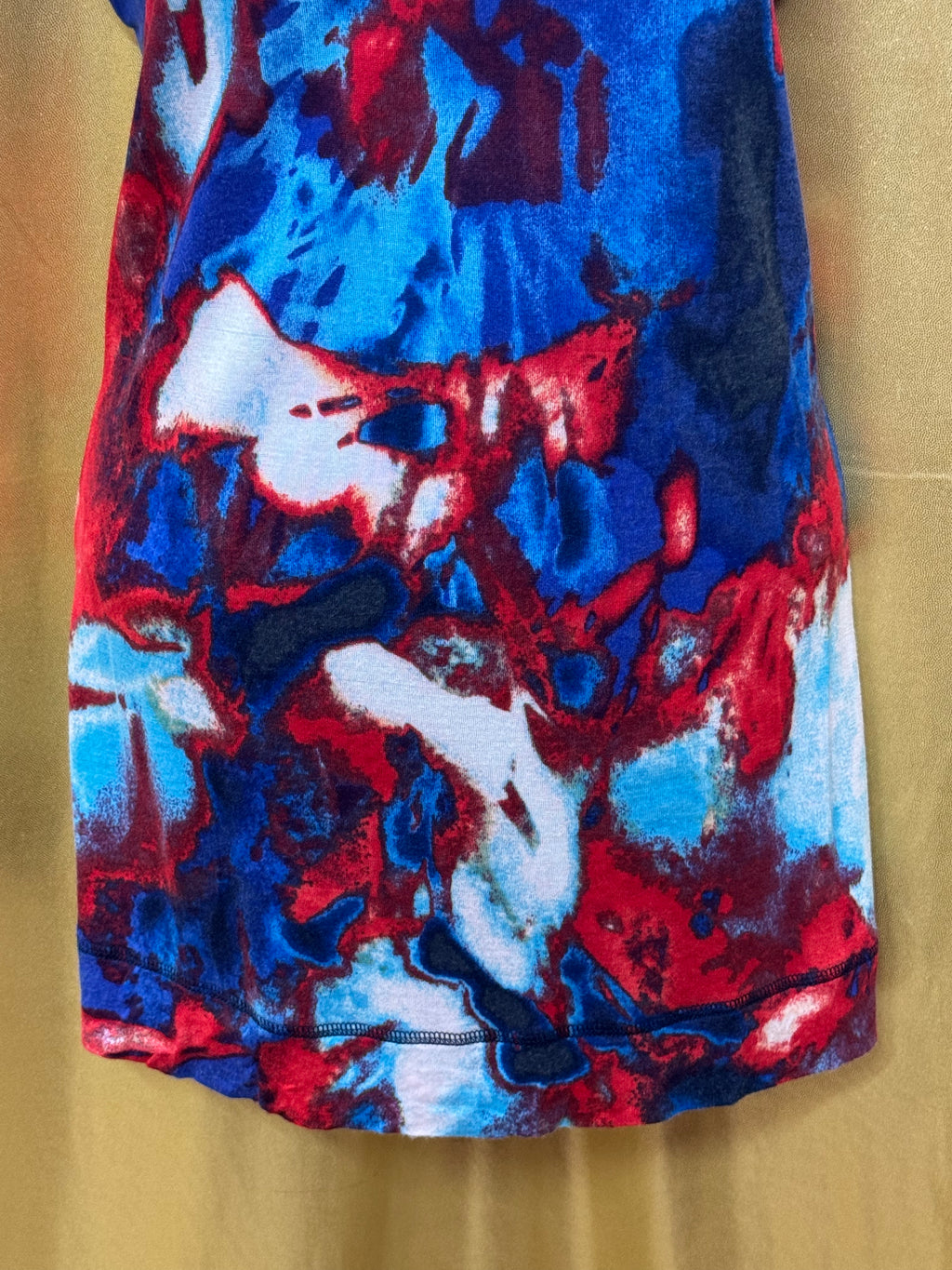 Simply Vera Vera Wang Abstract Tie Dye Scoop Neck Tank Top Medium