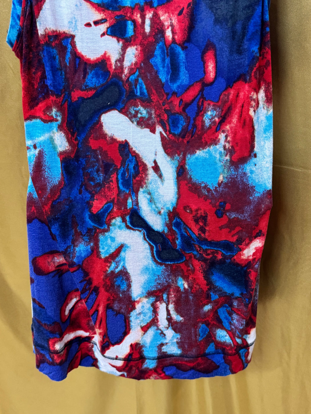 Simply Vera Vera Wang Abstract Tie Dye Scoop Neck Tank Top Medium