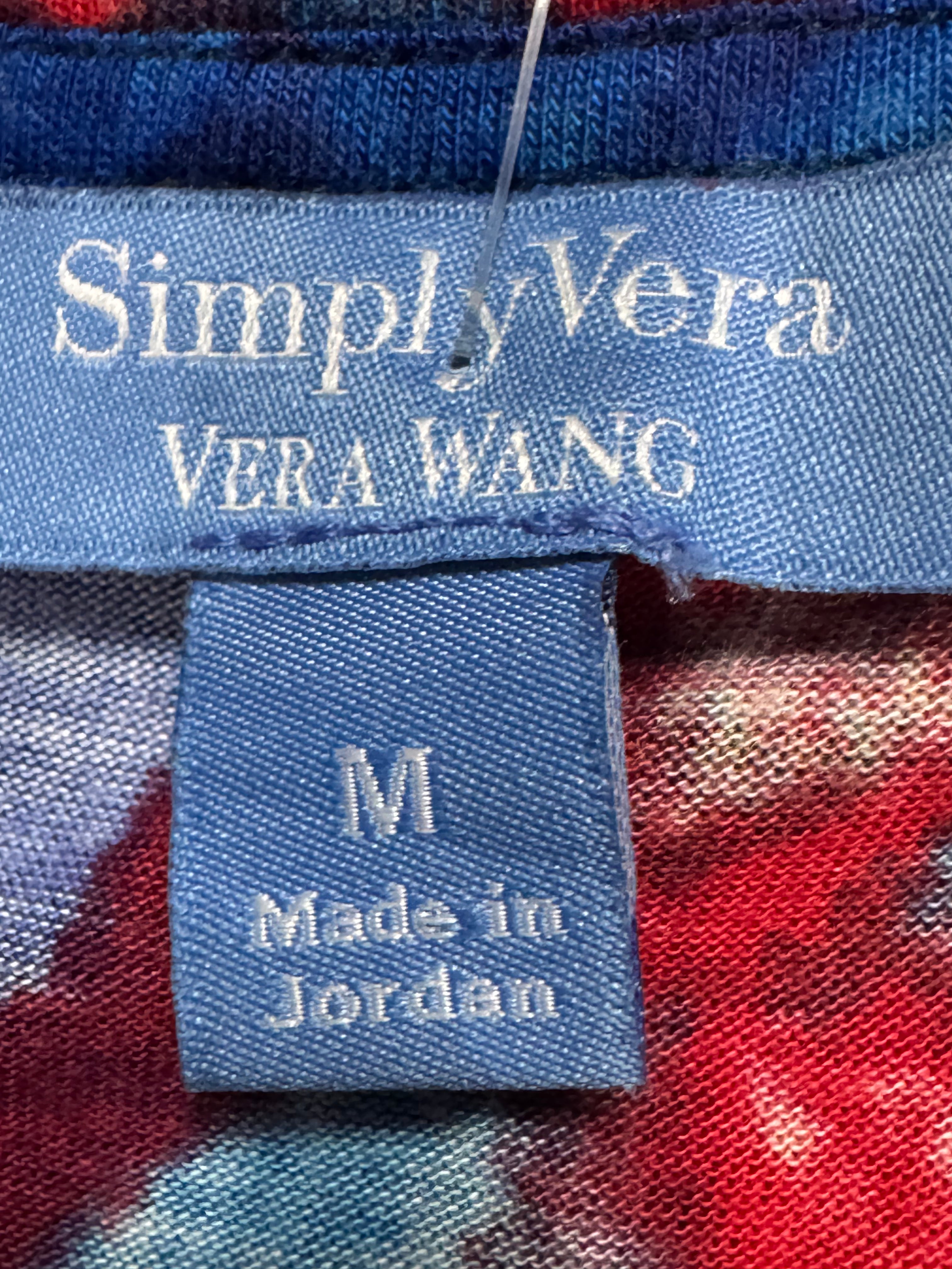 Simply Vera Vera Wang Abstract Tie Dye Scoop Neck Tank Top Medium