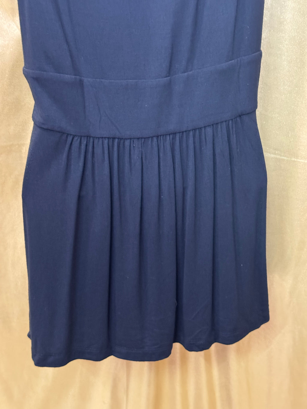 GRACE Black Sleeveless Lattice Pleated Tunic Dress Size M