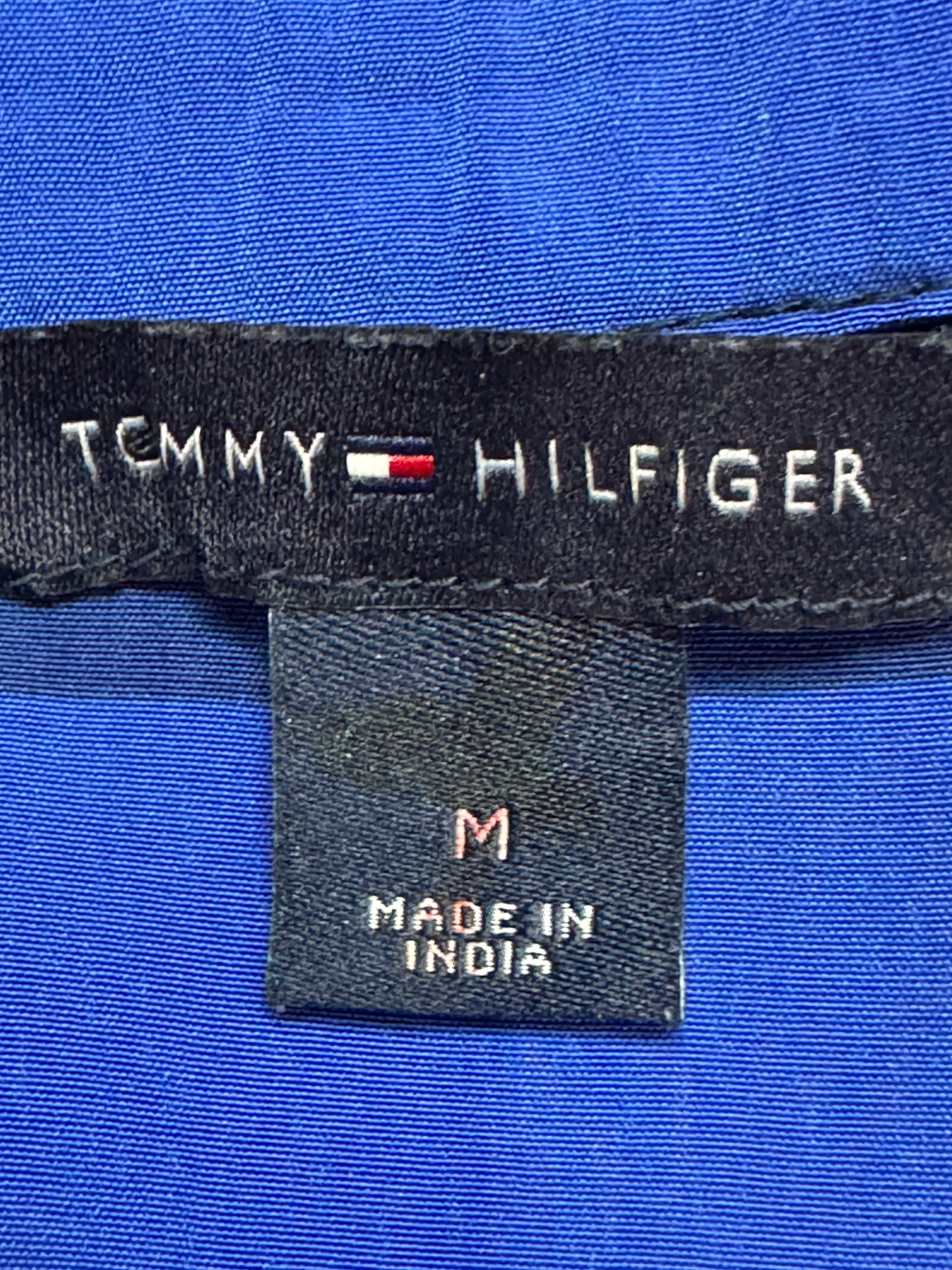 Tommy Hilfiger Blue Striped Sleeveless V-Neck Blouse – Size M